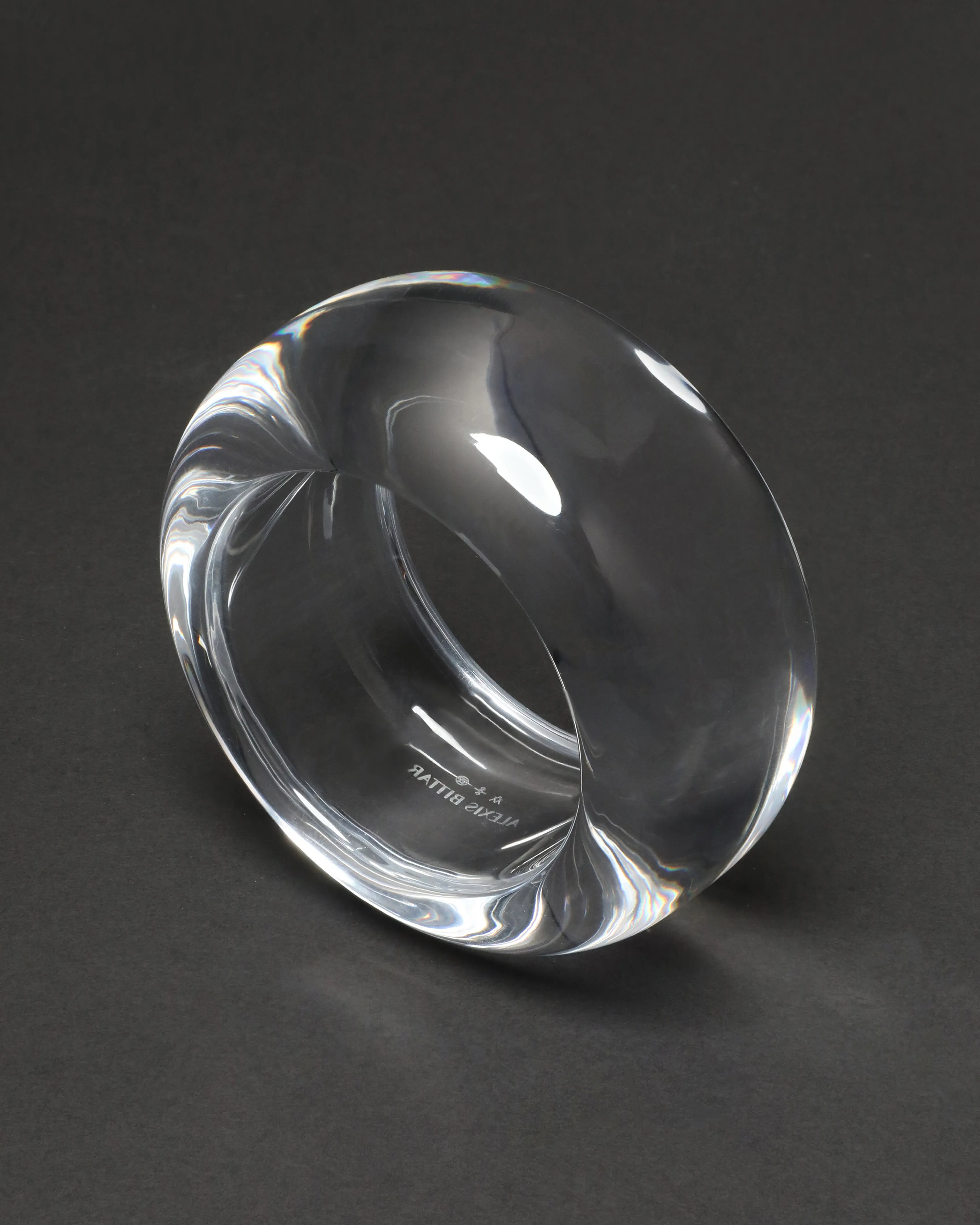 Wide Domed Lucite Bangle Bracelet - Clear sold by Alexis Bittar product image thumbnail 4