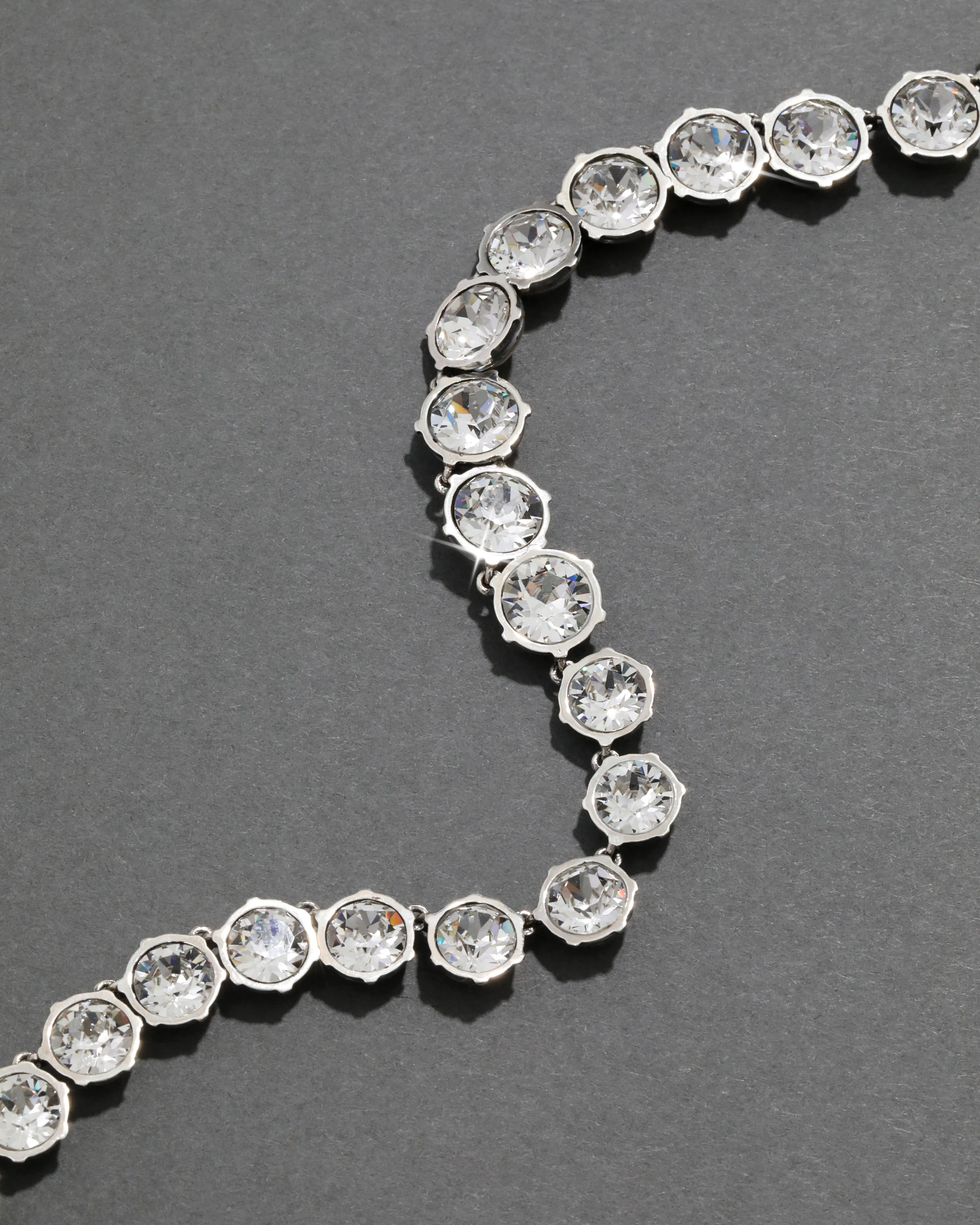 Sterling Silver Round Cut Luminous Crystal Riviera Necklace sold by Alexis Bittar product image thumbnail 3