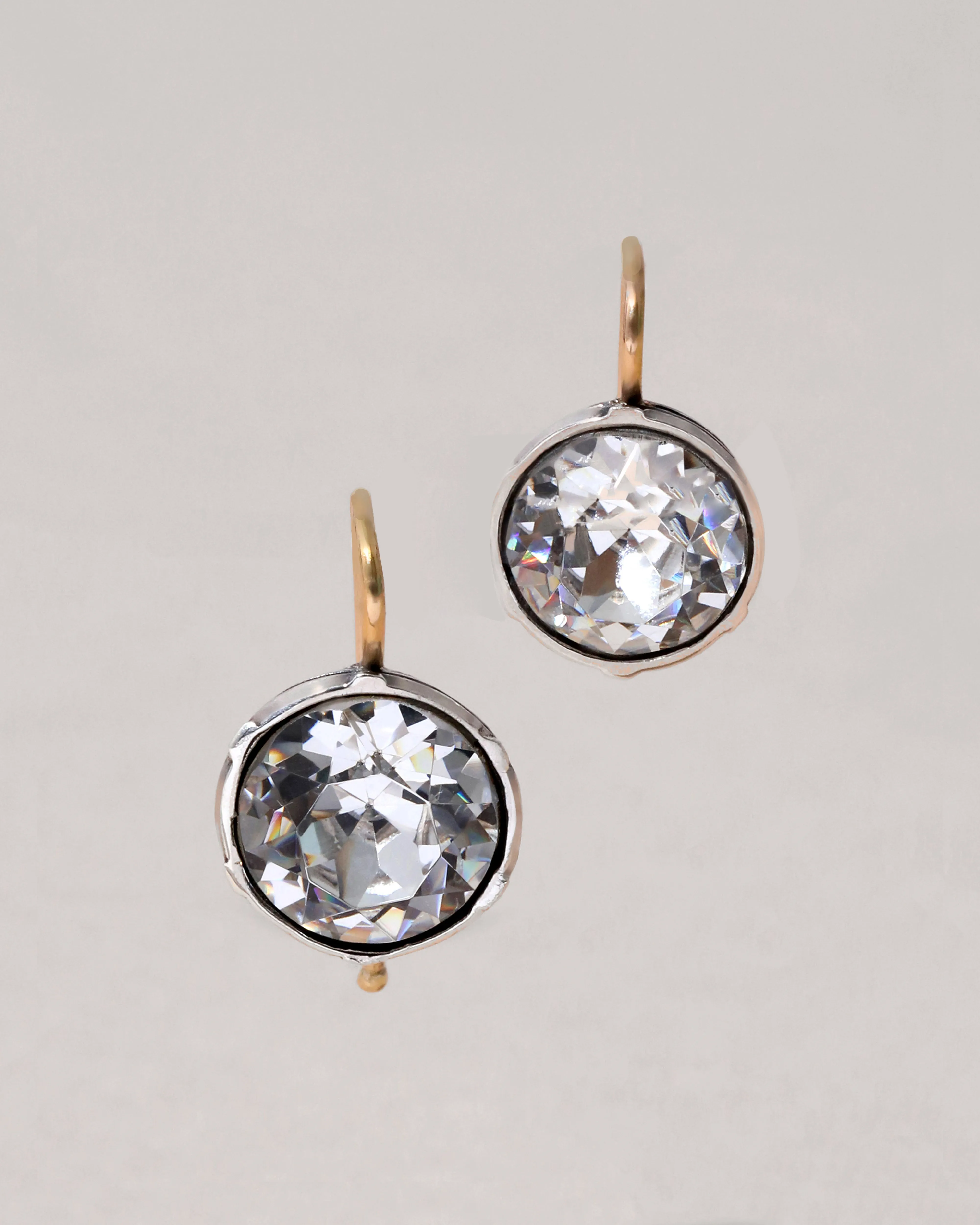Sterling Silver and 14k Gold Wire Drop Medium Cut Luminous Crystal Earring sold by Alexis Bittar