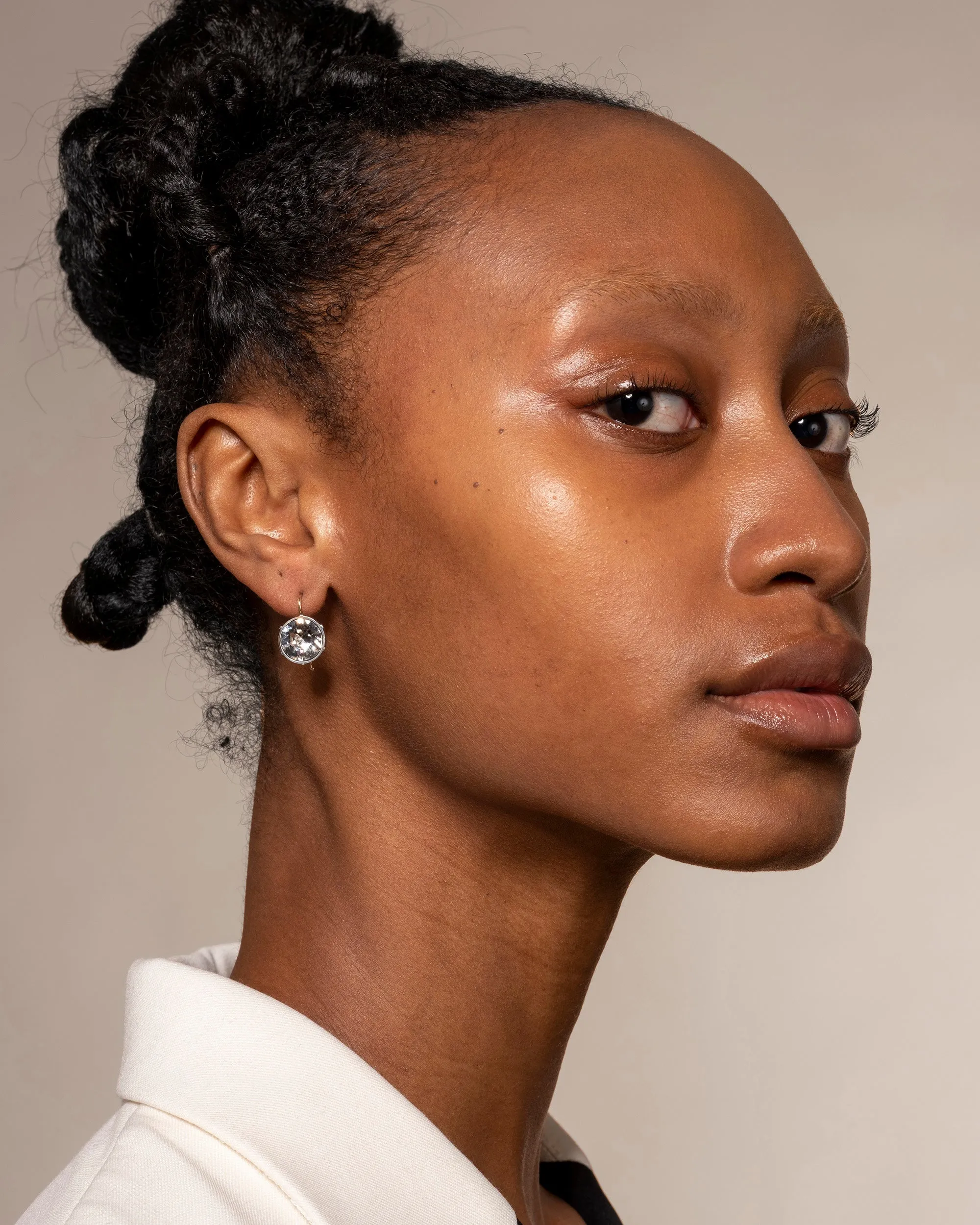 Sterling Silver and 14k Gold Wire Drop Medium Cut Luminous Crystal Earring sold by Alexis Bittar product image thumbnail 4