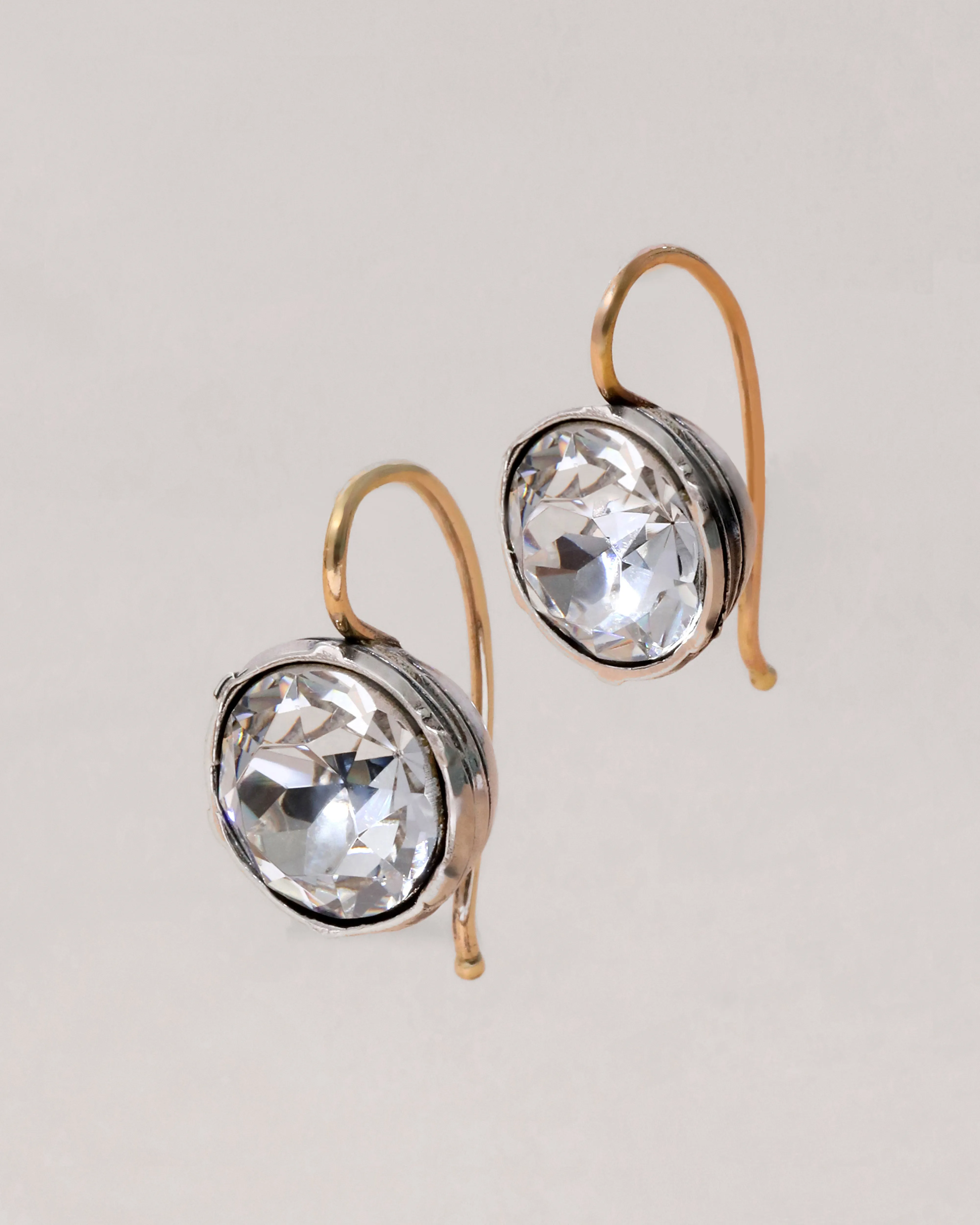 Sterling Silver and 14k Gold Wire Drop Medium Cut Luminous Crystal Earring sold by Alexis Bittar product image thumbnail 3