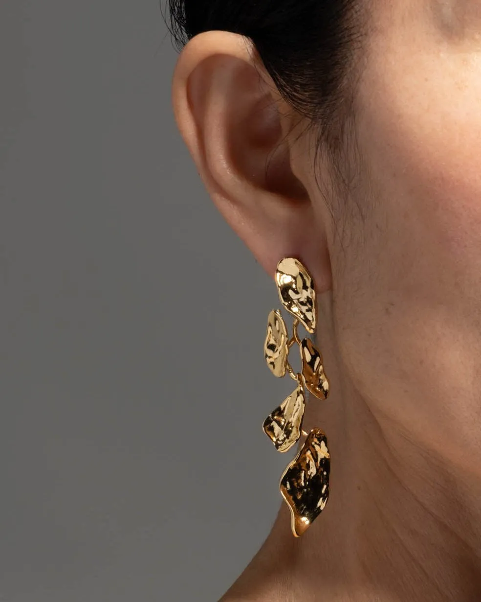 Mosaic Molten Gold Post Earring sold by Alexis Bittar product image thumbnail 5