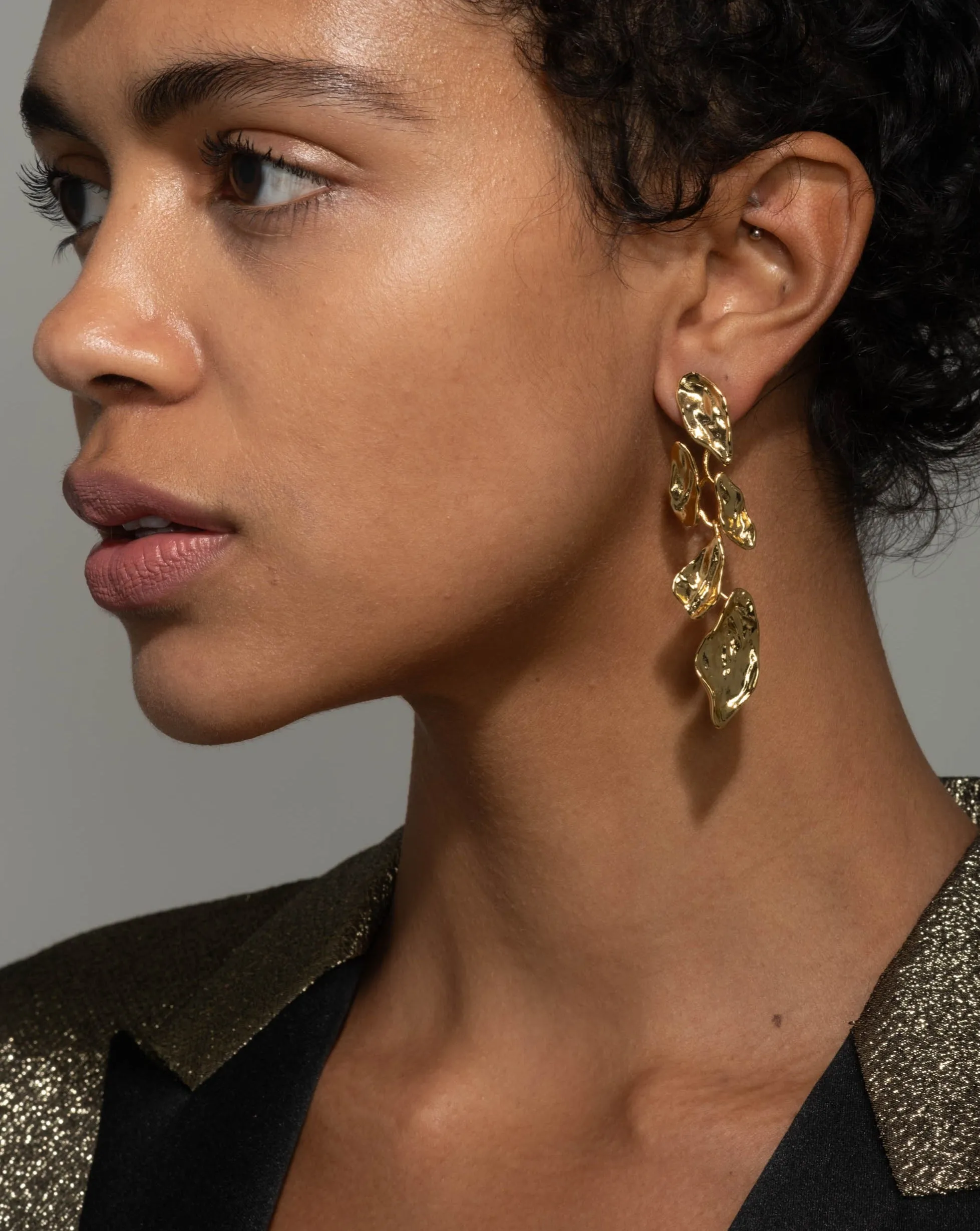 Mosaic Molten Gold Post Earring sold by Alexis Bittar product image thumbnail 2