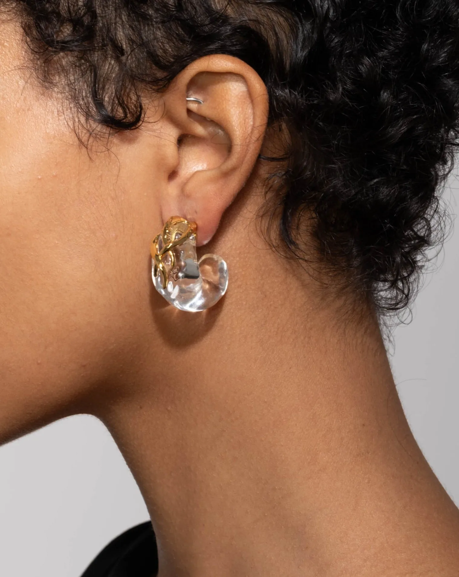 Liquid Vine Lucite Small Hoop Earring sold by Alexis Bittar product image thumbnail 4