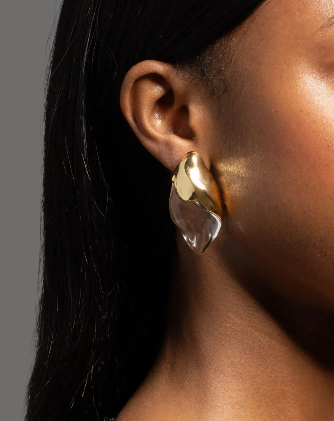 Lucite Molten Clip On Earring - Clear sold by Alexis Bittar product image thumbnail 2