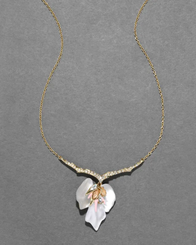 Archive Desert Jasmine Orchard Lucite Pendant Necklace sold by Alexis Bittar