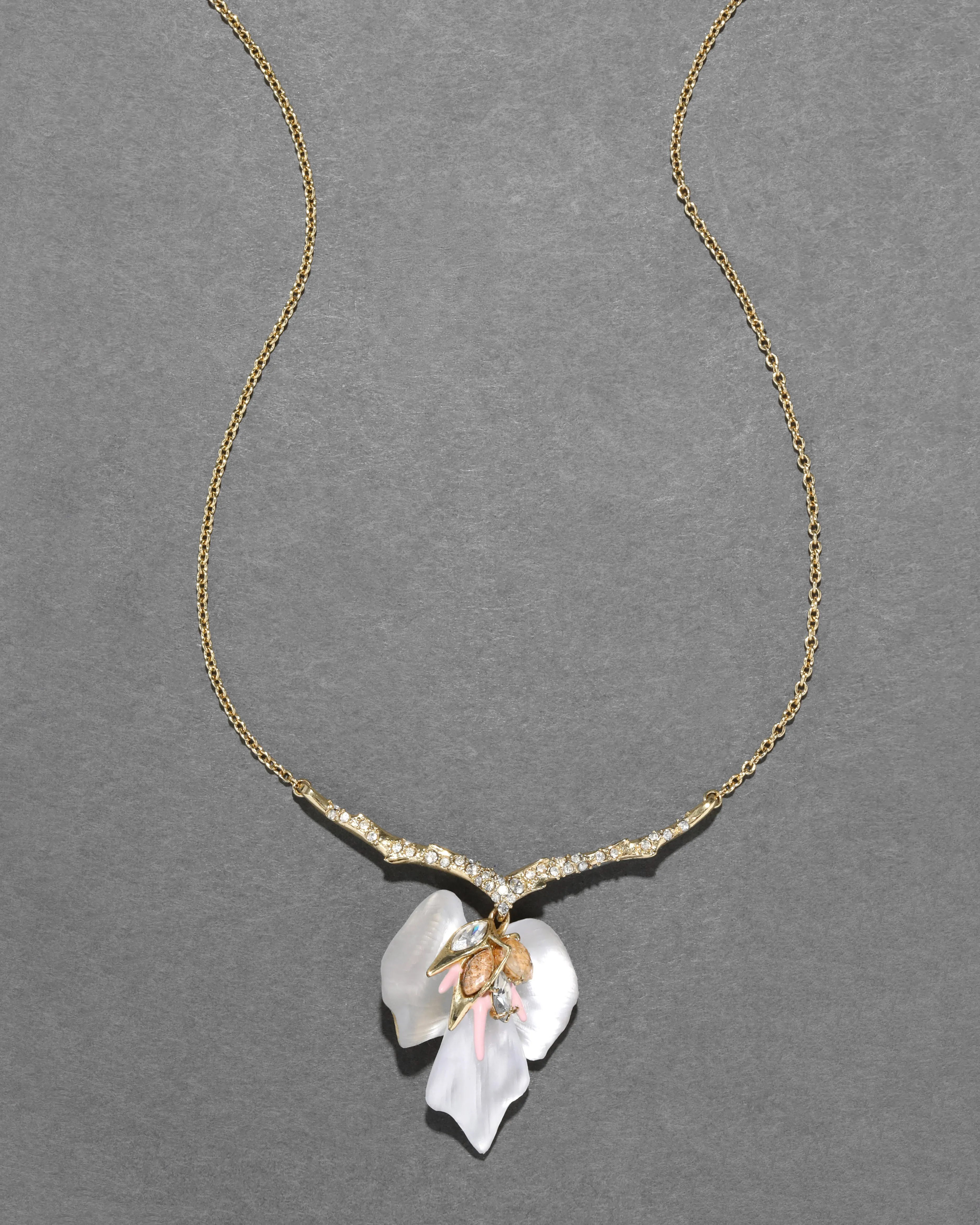Archive Desert Jasmine Orchard Lucite Pendant Necklace sold by Alexis Bittar