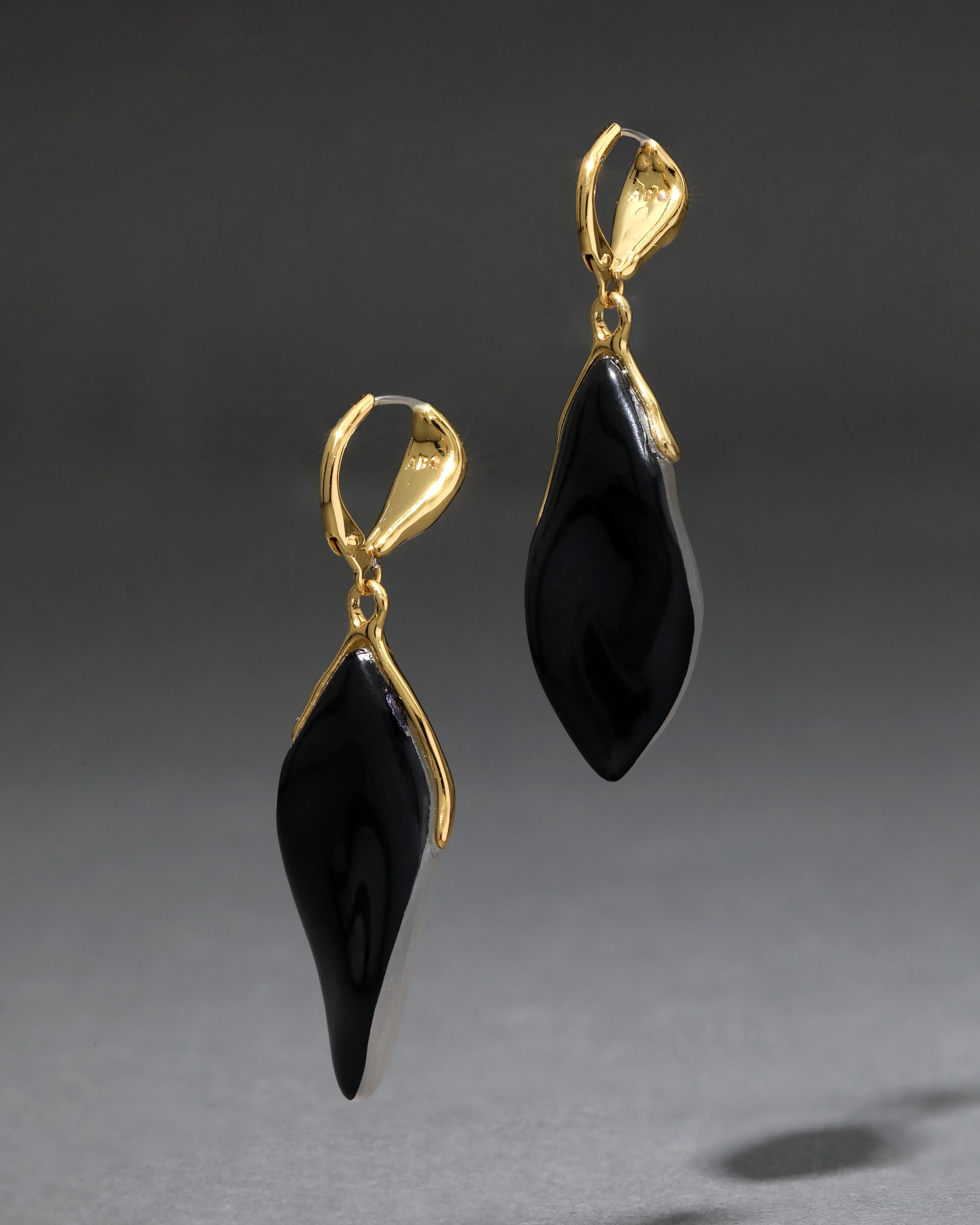 Luminous Lucite Petal Leverback Earring- Pewter sold by Alexis Bittar product image thumbnail 3
