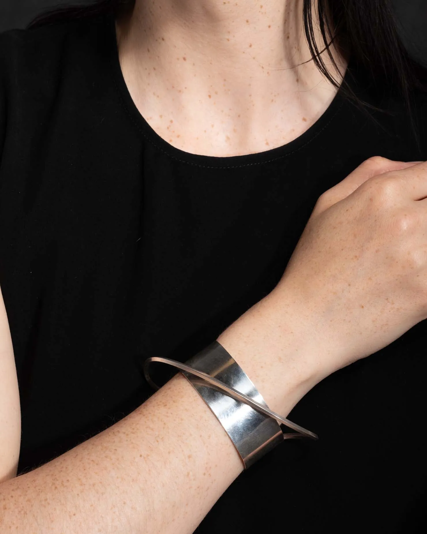 Vintage 1950s Sterling Silver Orbiting Cuff sold by Alexis Bittar product image thumbnail 2