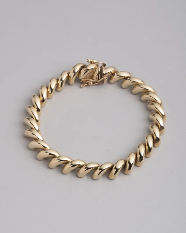 Vintage 1960s 14k Gold Italian Rope Link Bracelet sold by Alexis Bittar
