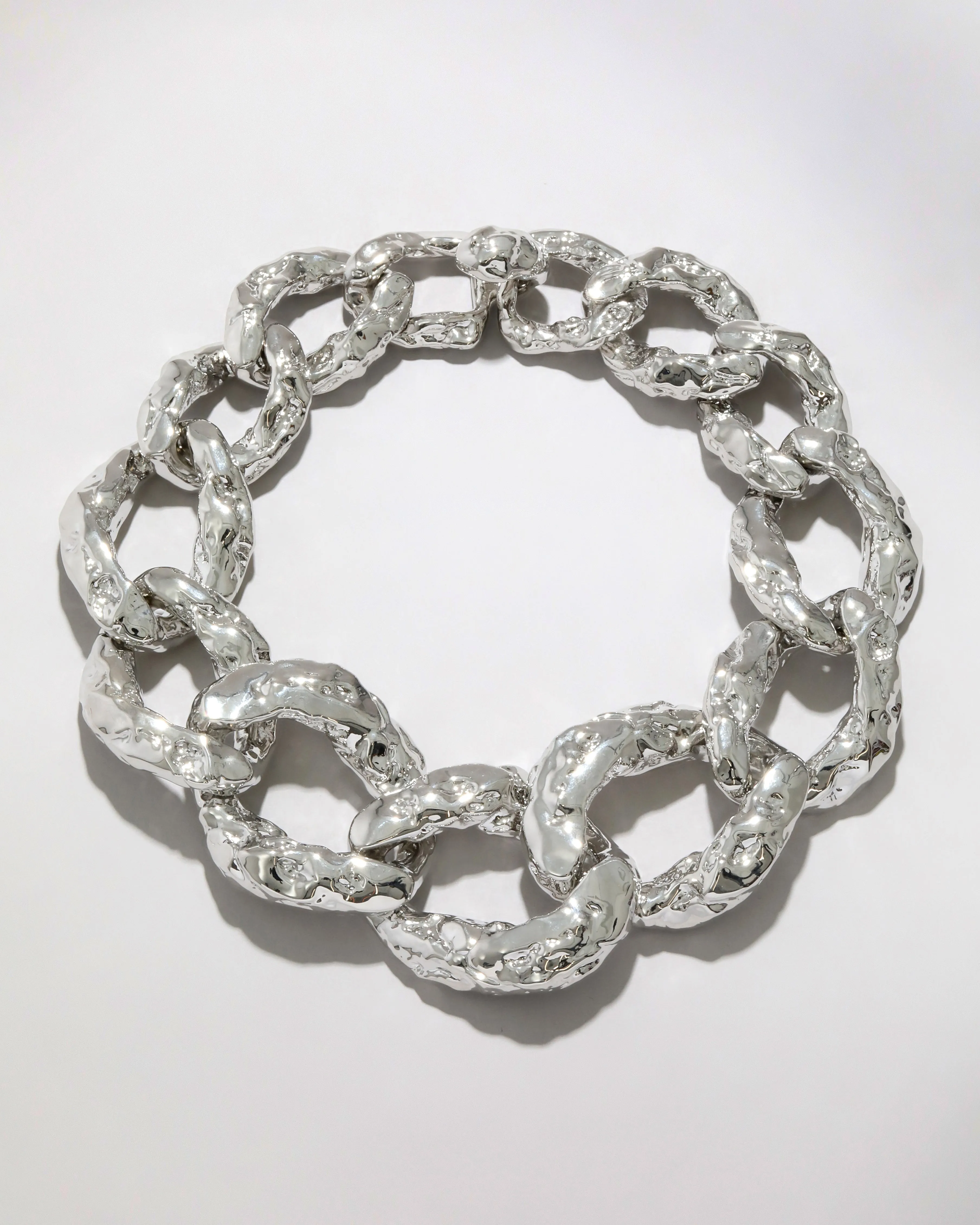 Brut Silver Curb Link Necklace sold by Alexis Bittar