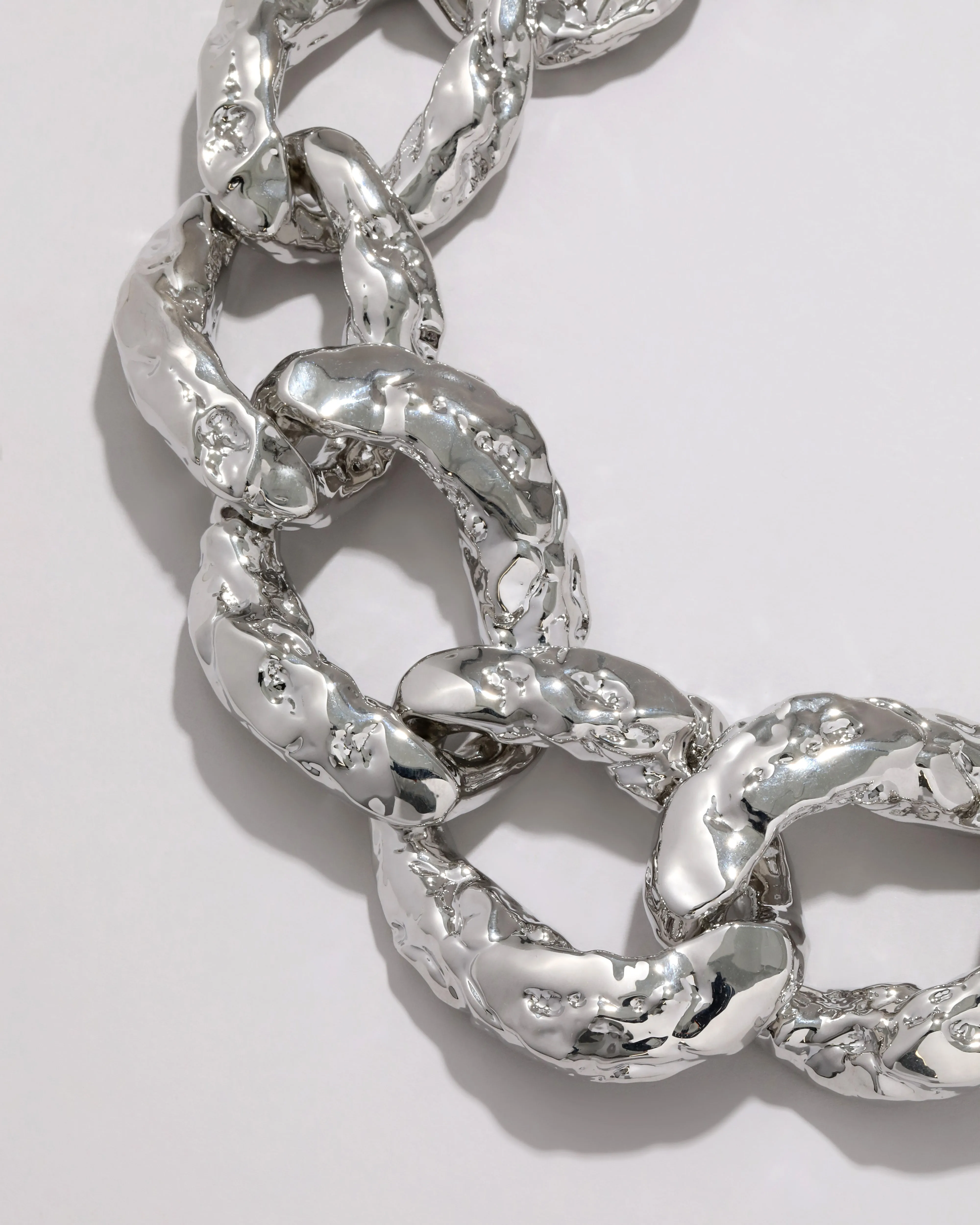 Brut Silver Curb Link Necklace sold by Alexis Bittar product image thumbnail 4