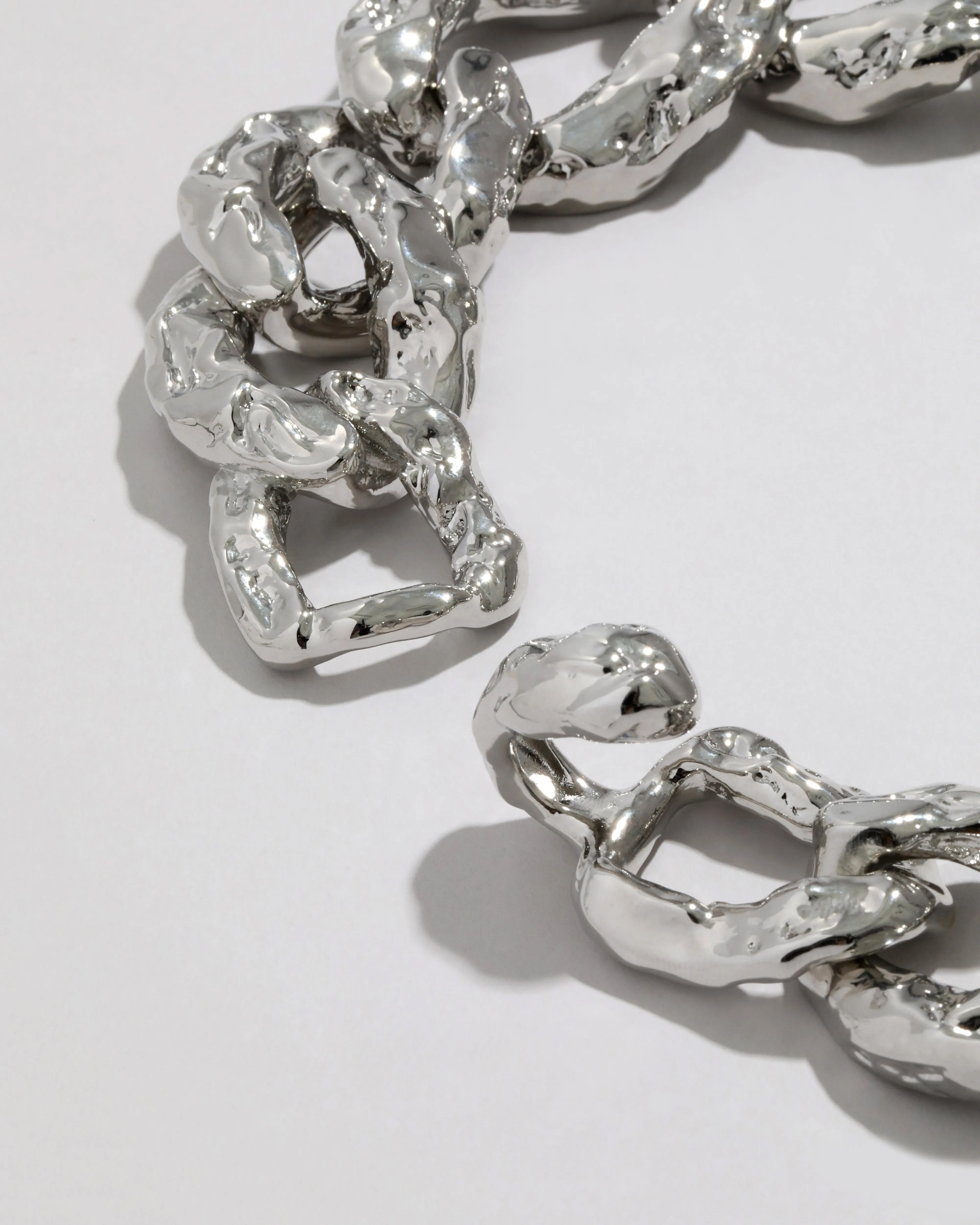 Brut Silver Curb Link Necklace sold by Alexis Bittar product image thumbnail 5