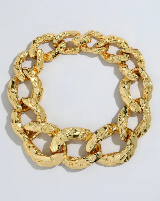 Brut Gold Curb Link Necklace sold by Alexis Bittar