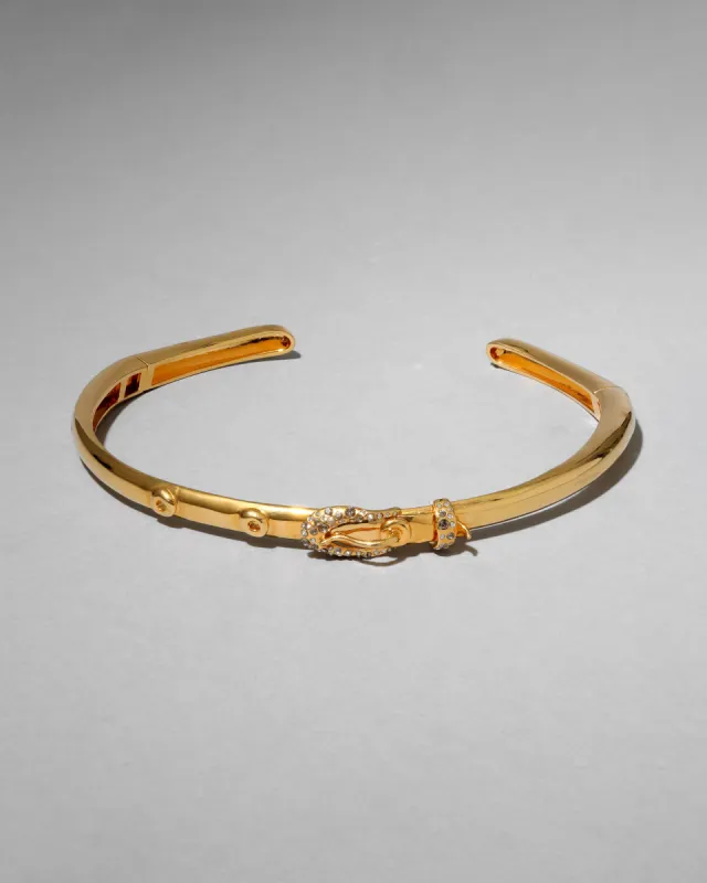 Archive Crystal Encrusted Buckle Collar Necklace sold by Alexis Bittar