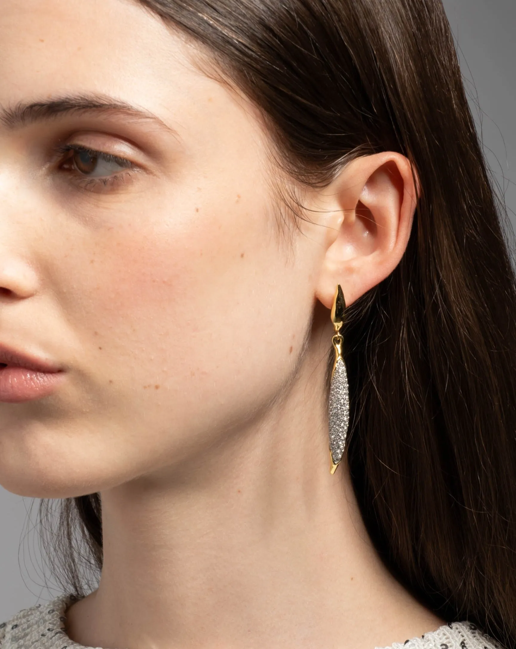 Solanales Crystal Sliver Leverback Earring sold by Alexis Bittar product image thumbnail 2