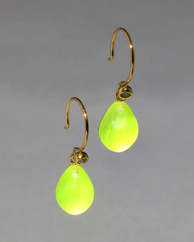 Lucite Teardrop Earring- Neon Yellow sold by Alexis Bittar