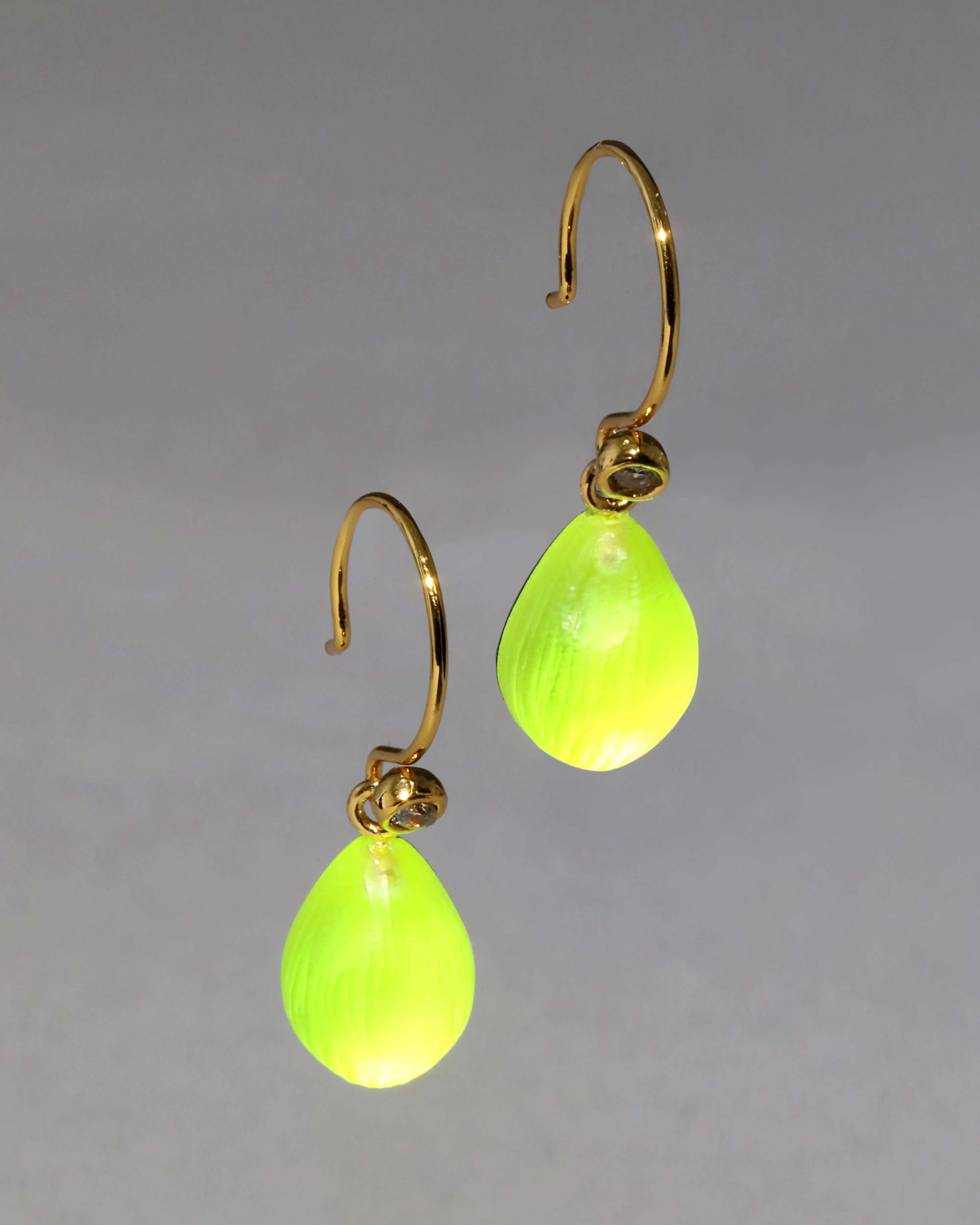 Lucite Teardrop Earring- Neon Yellow sold by Alexis Bittar