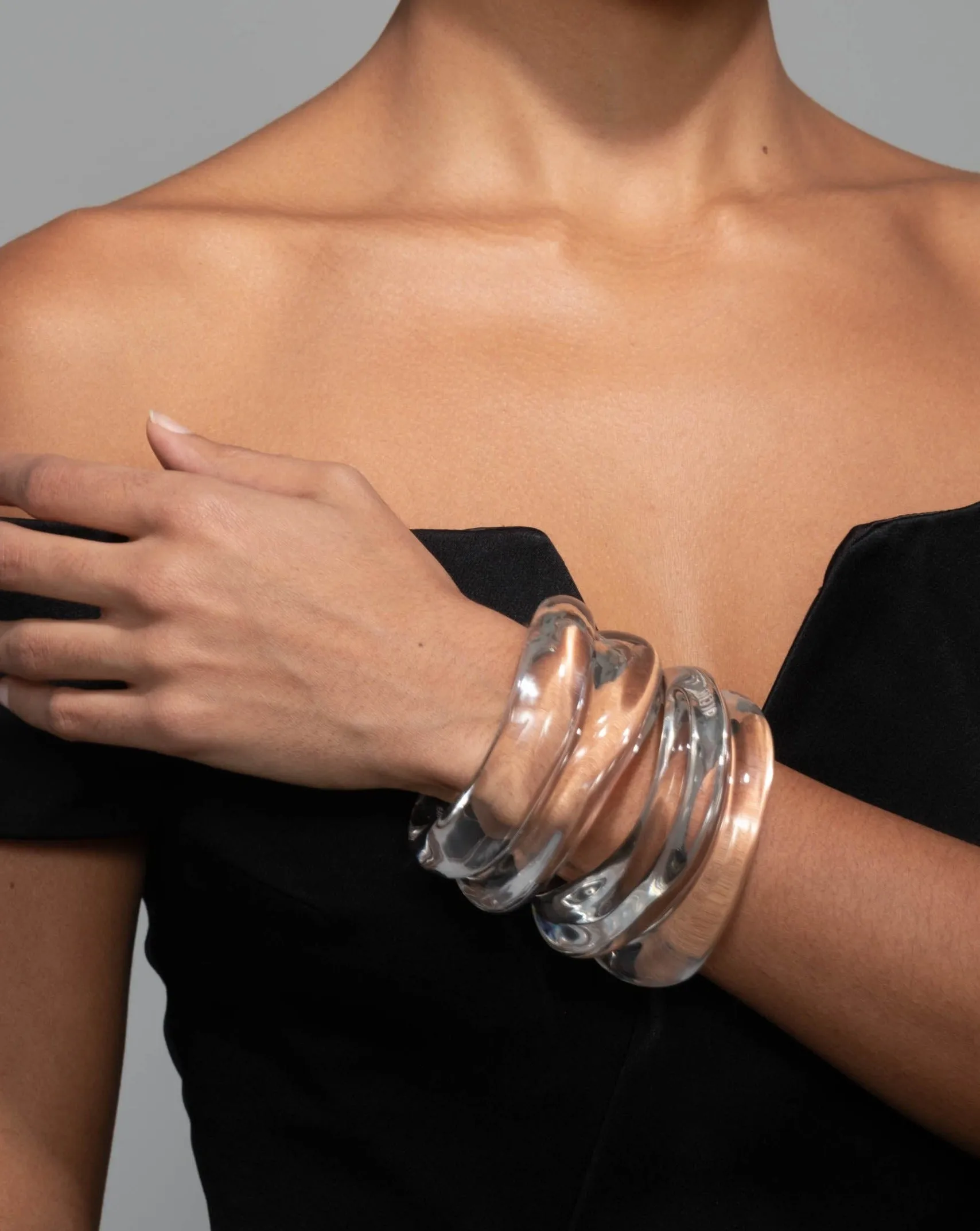 Liquid Lucite Stackable Wave Cuff Bracelet sold by Alexis Bittar product image thumbnail 2