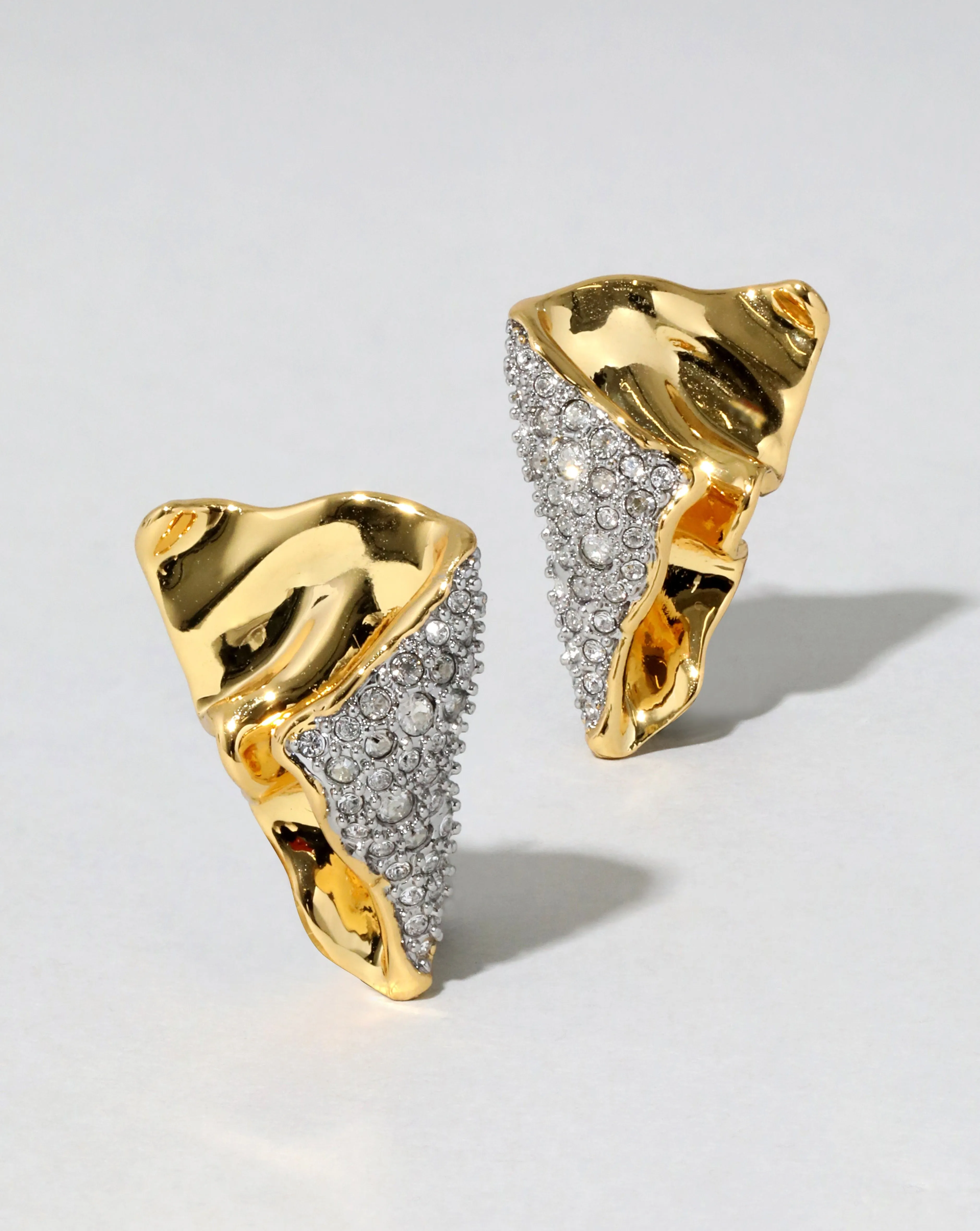 Solanales Gold Crystal Folded Mini Earring sold by Alexis Bittar product image thumbnail 4