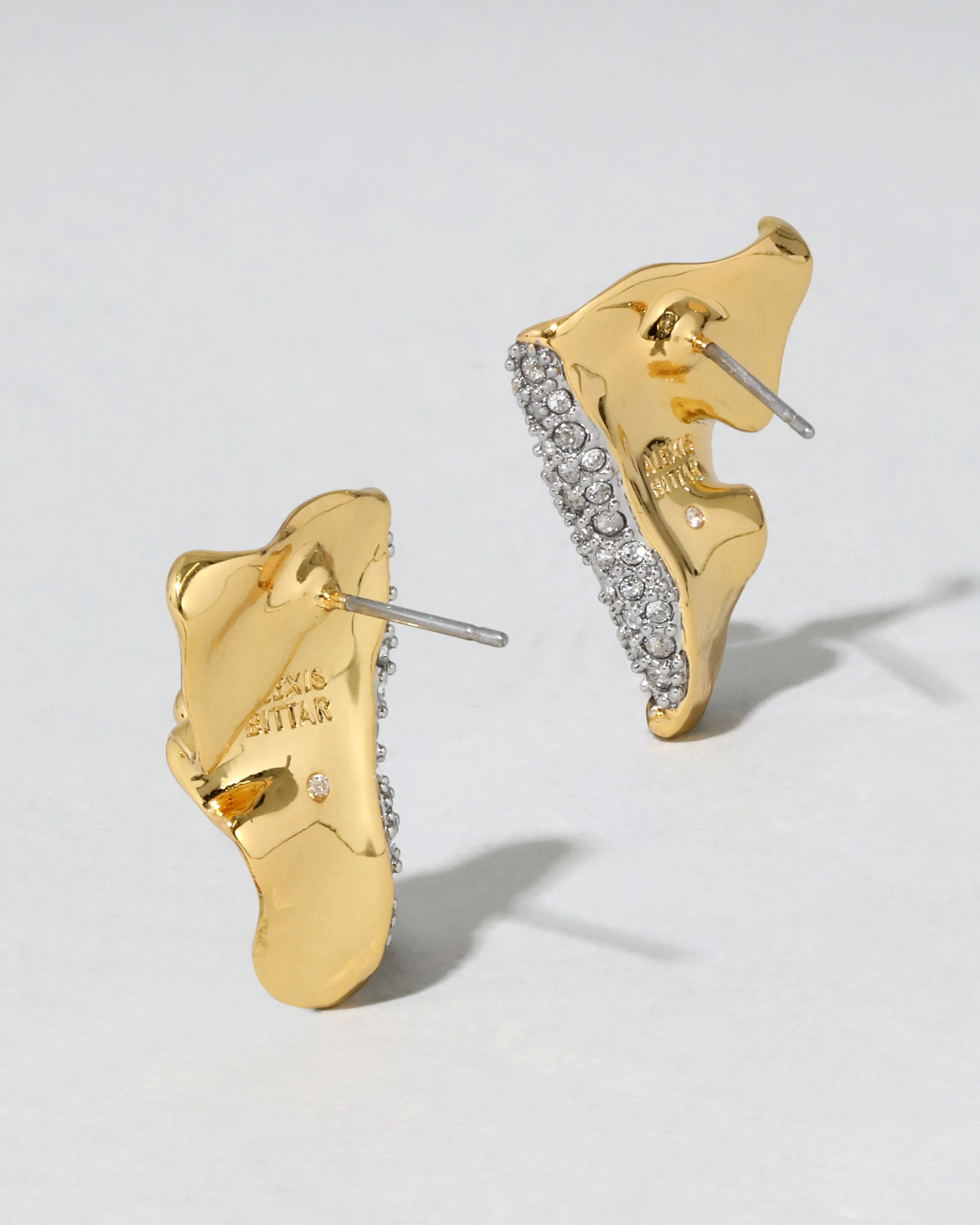 Solanales Gold Crystal Folded Mini Earring sold by Alexis Bittar product image thumbnail 5