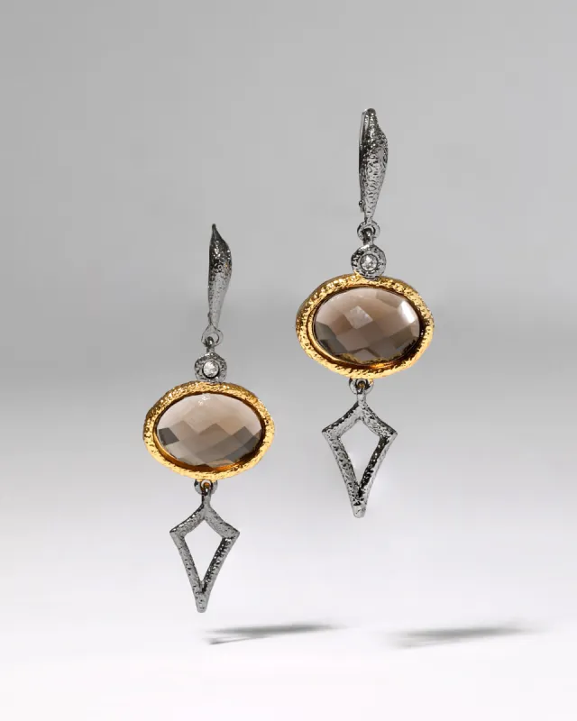 Archive Geometric Stone Drop Leverback Earring sold by Alexis Bittar