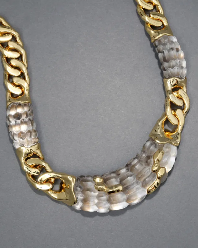Serpent Lucite Bib Necklace- Desert sold by Alexis Bittar