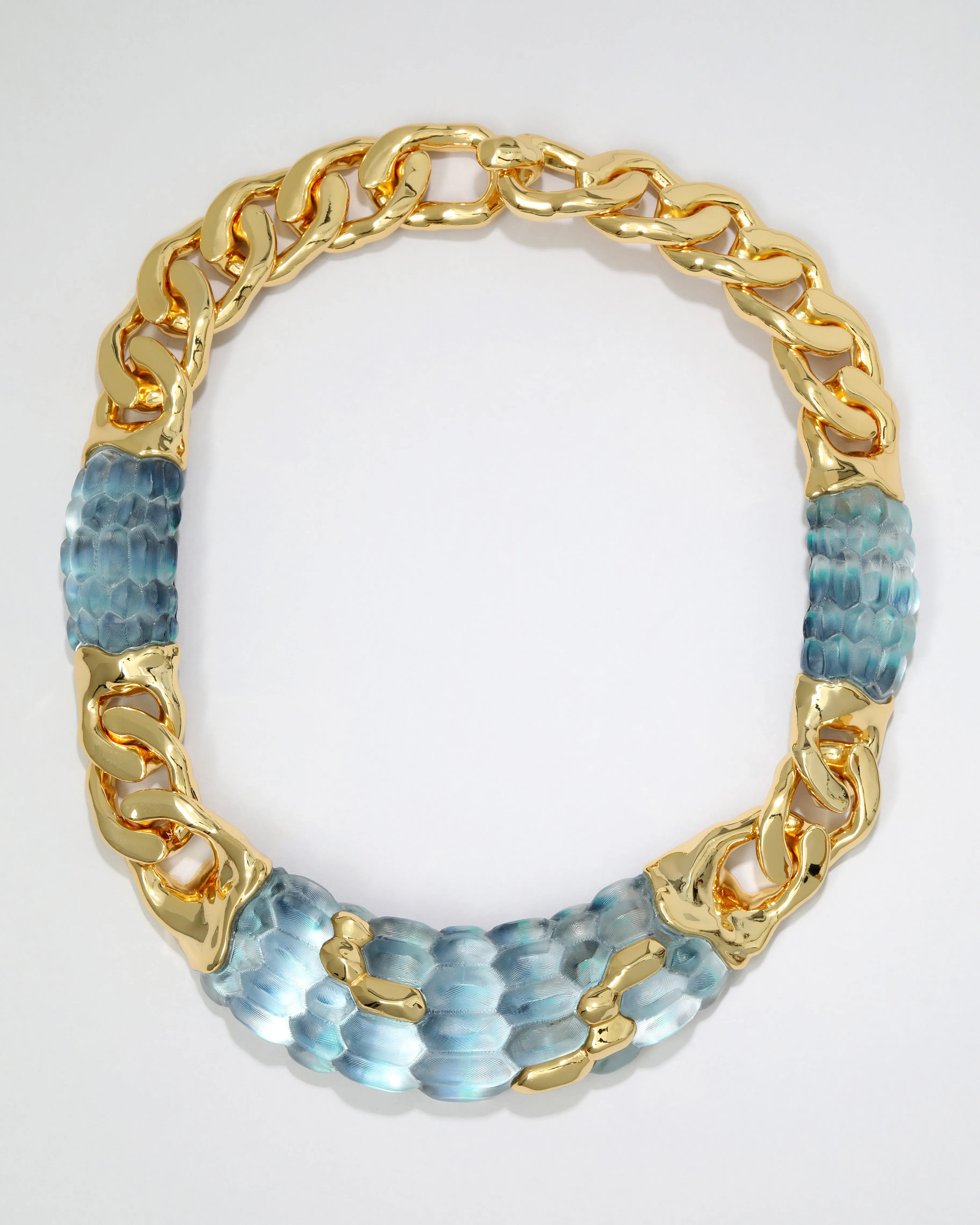 Serpent Lucite Bib Necklace- Azure sold by Alexis Bittar product image thumbnail 2