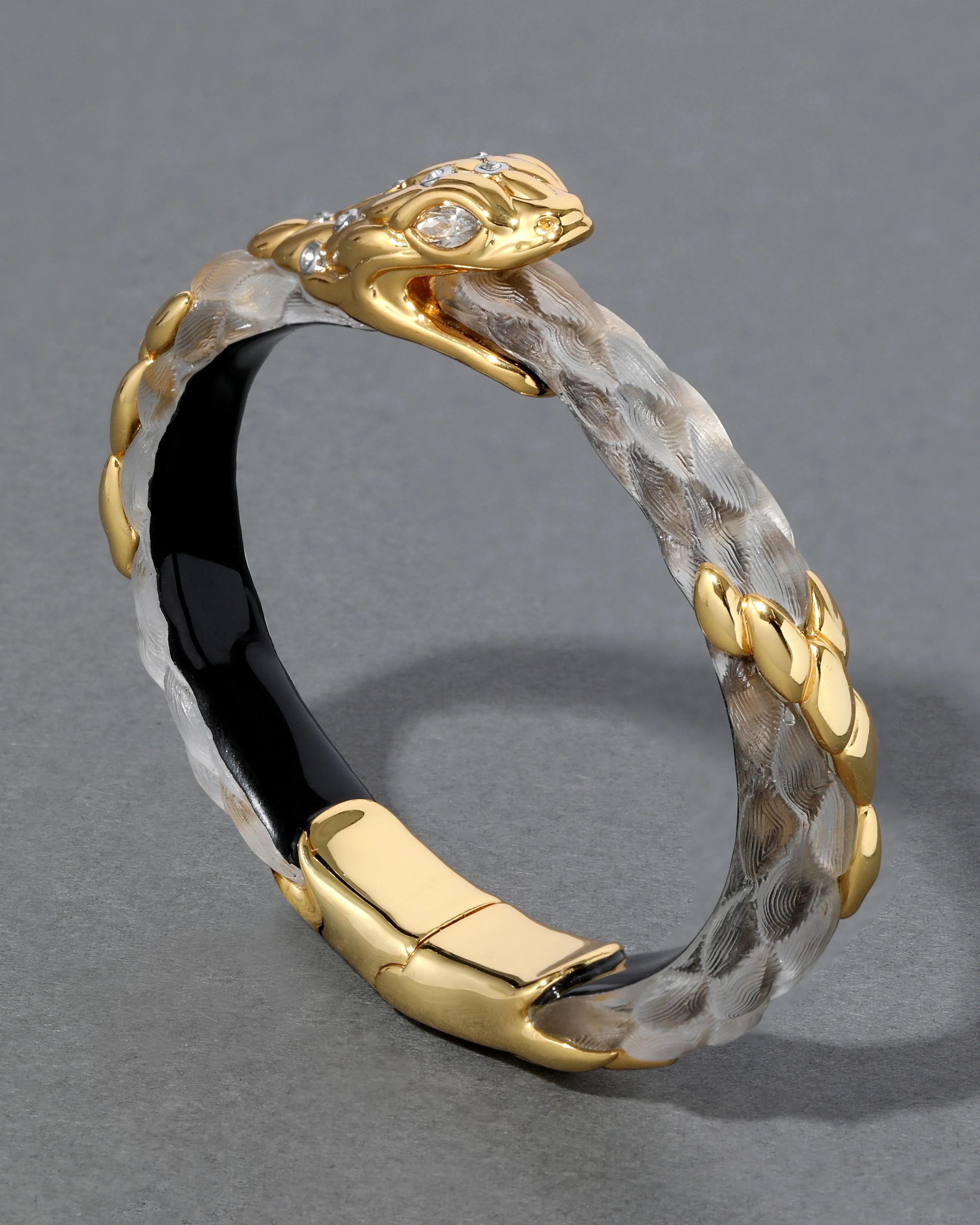Serpent Lucite Hinge Bracelet- Desert sold by Alexis Bittar