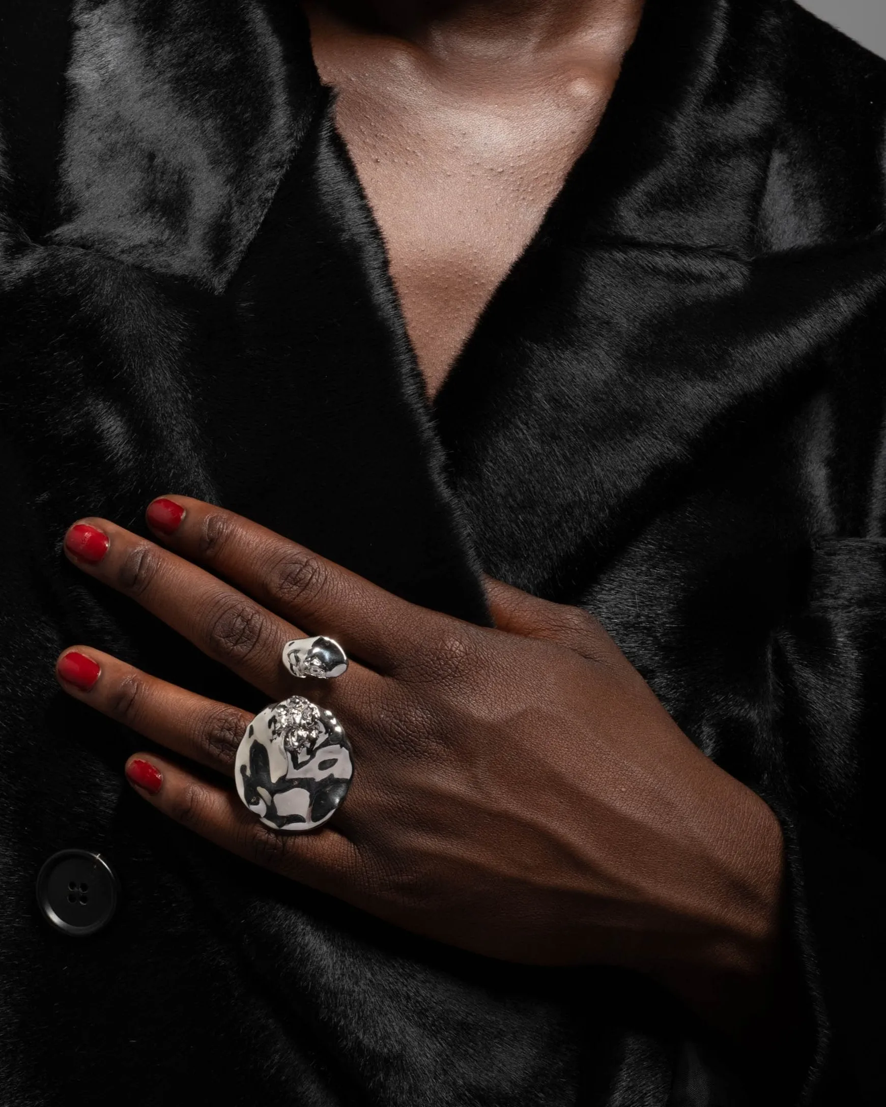 Brut Silver Double Disc Ring sold by Alexis Bittar