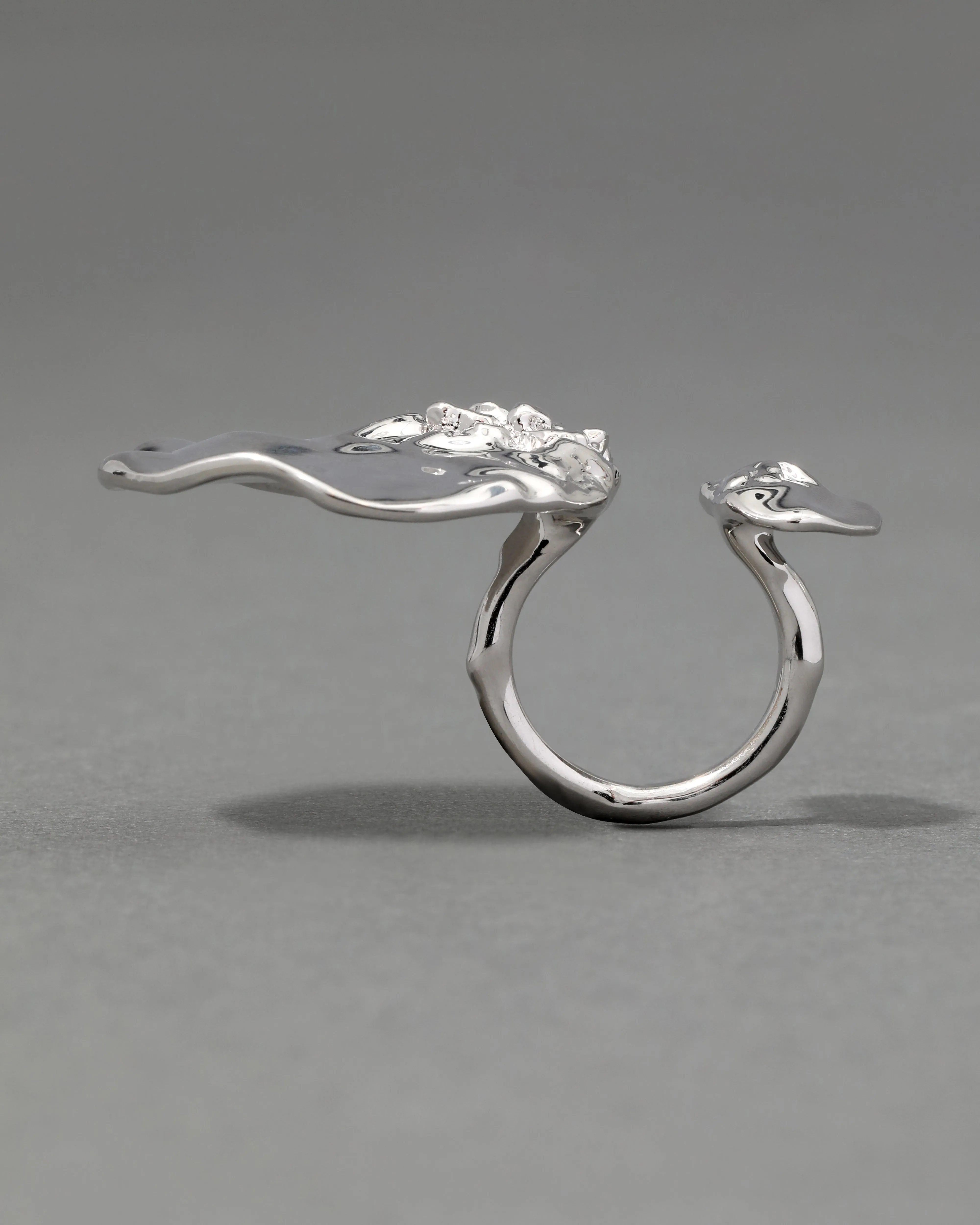 Brut Silver Double Disc Ring sold by Alexis Bittar product image thumbnail 4