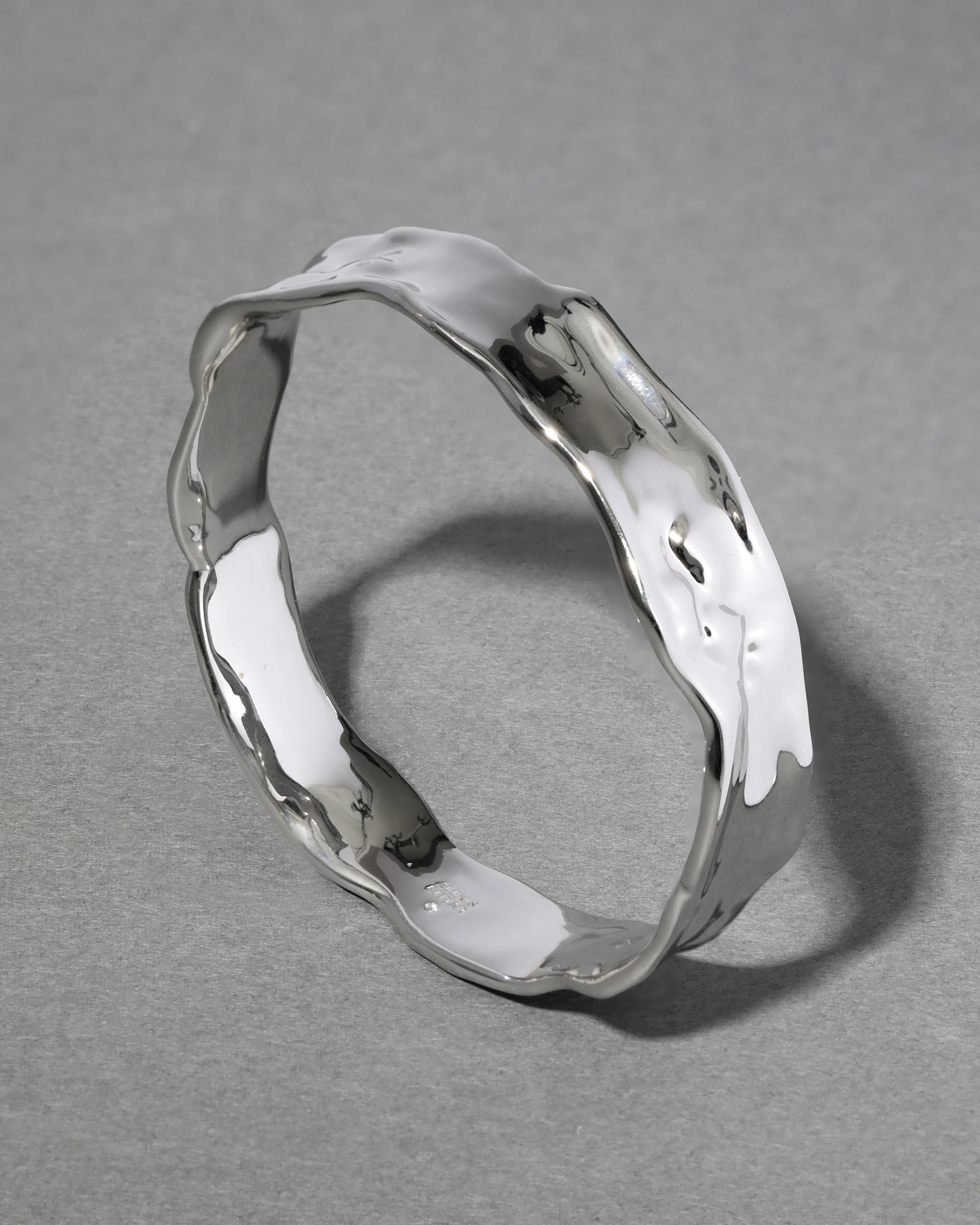 Brut Silver Strap Bangle Bracelet sold by Alexis Bittar product image thumbnail 2