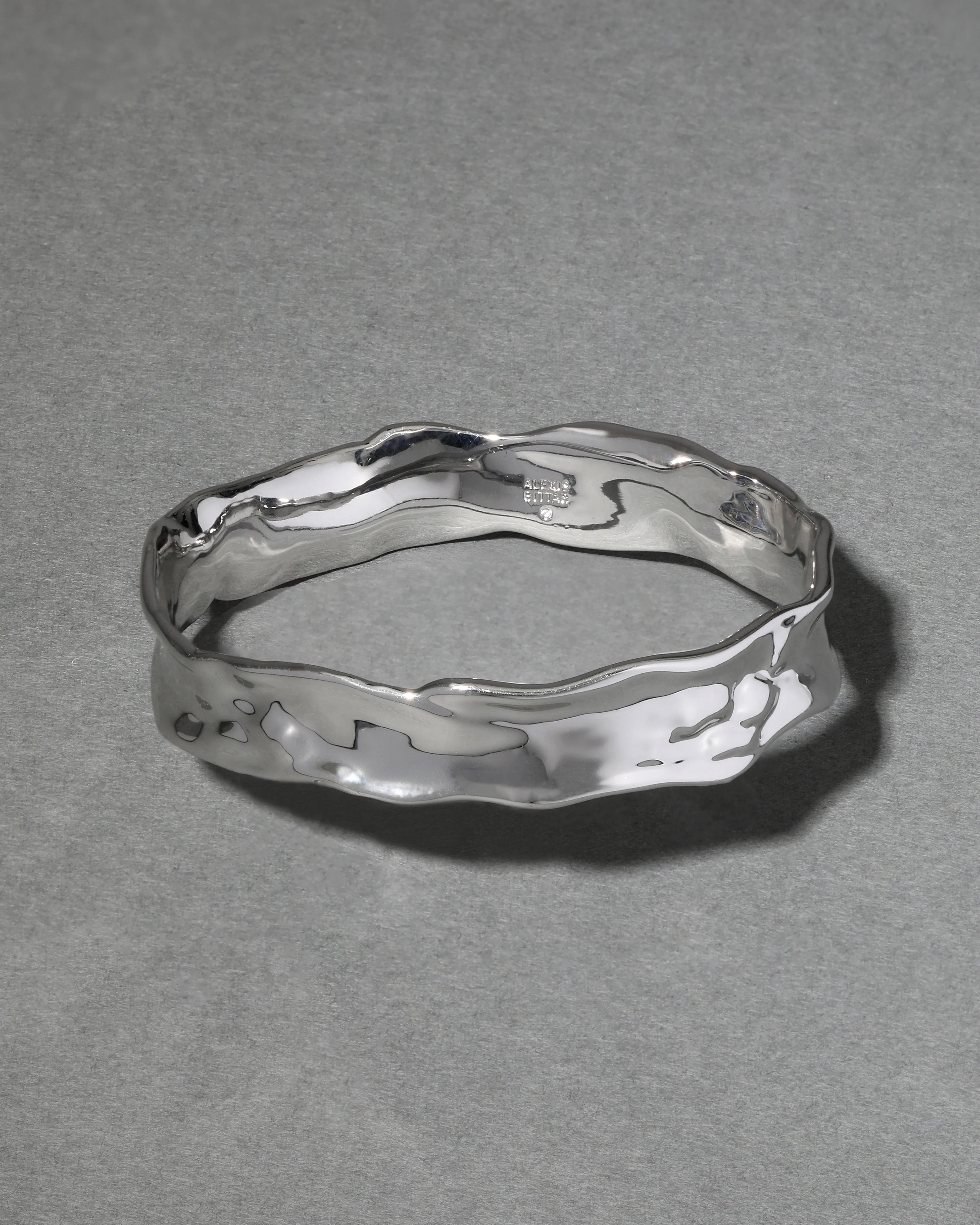 Brut Silver Strap Bangle Bracelet sold by Alexis Bittar product image thumbnail 3