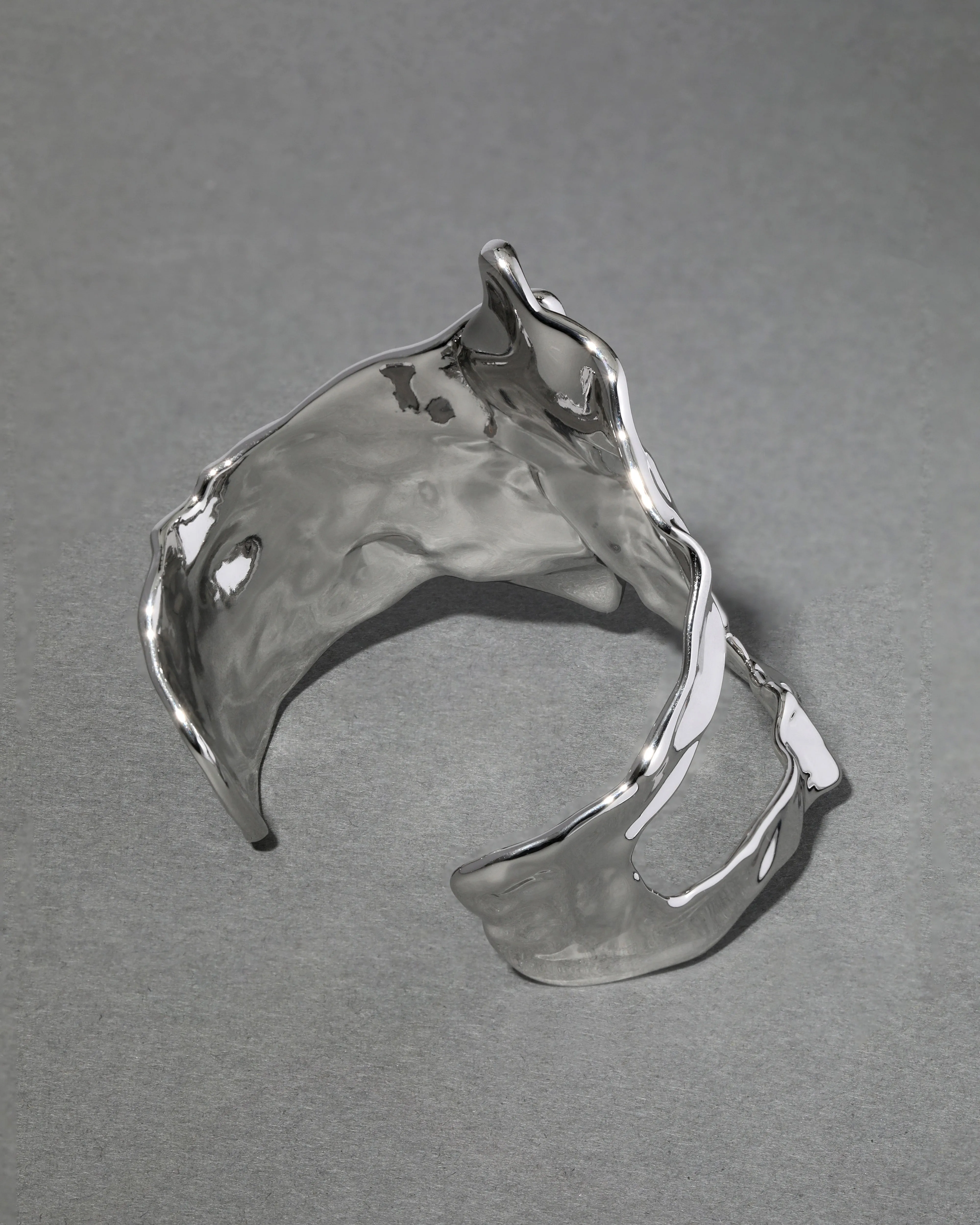 Brut Silver Cutout Angular Cuff Bracelet sold by Alexis Bittar product image thumbnail 5