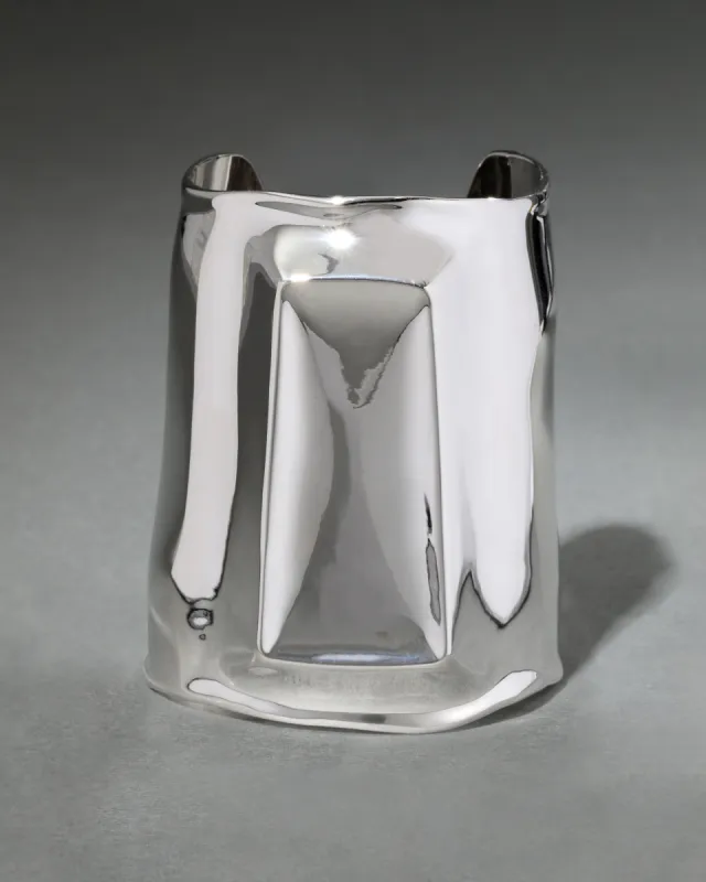 Brut Silver Embossed Cuff Bracelet sold by Alexis Bittar