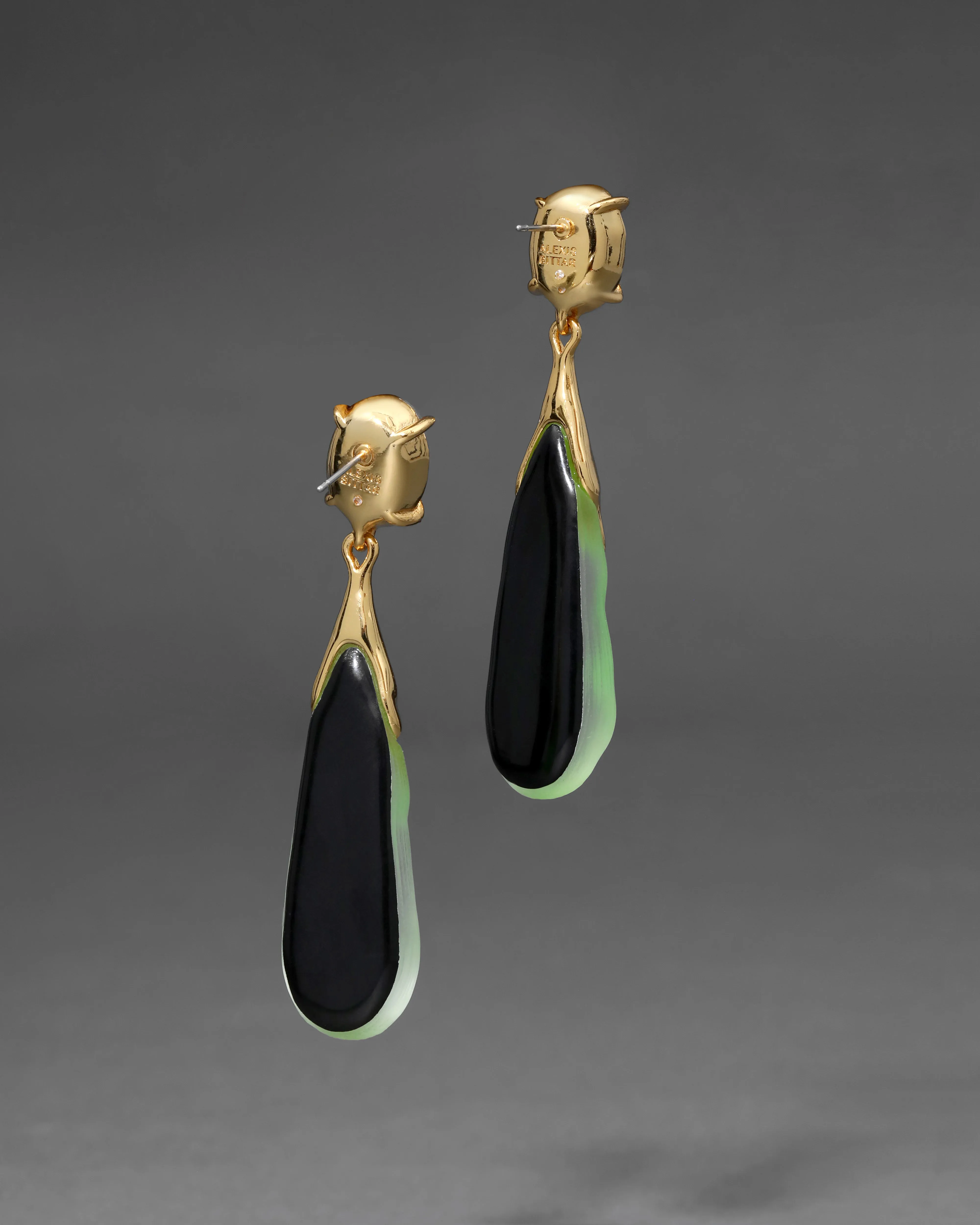 Bonbon Crystal Small Teardrop Earring- Neon Green sold by Alexis Bittar product image thumbnail 3