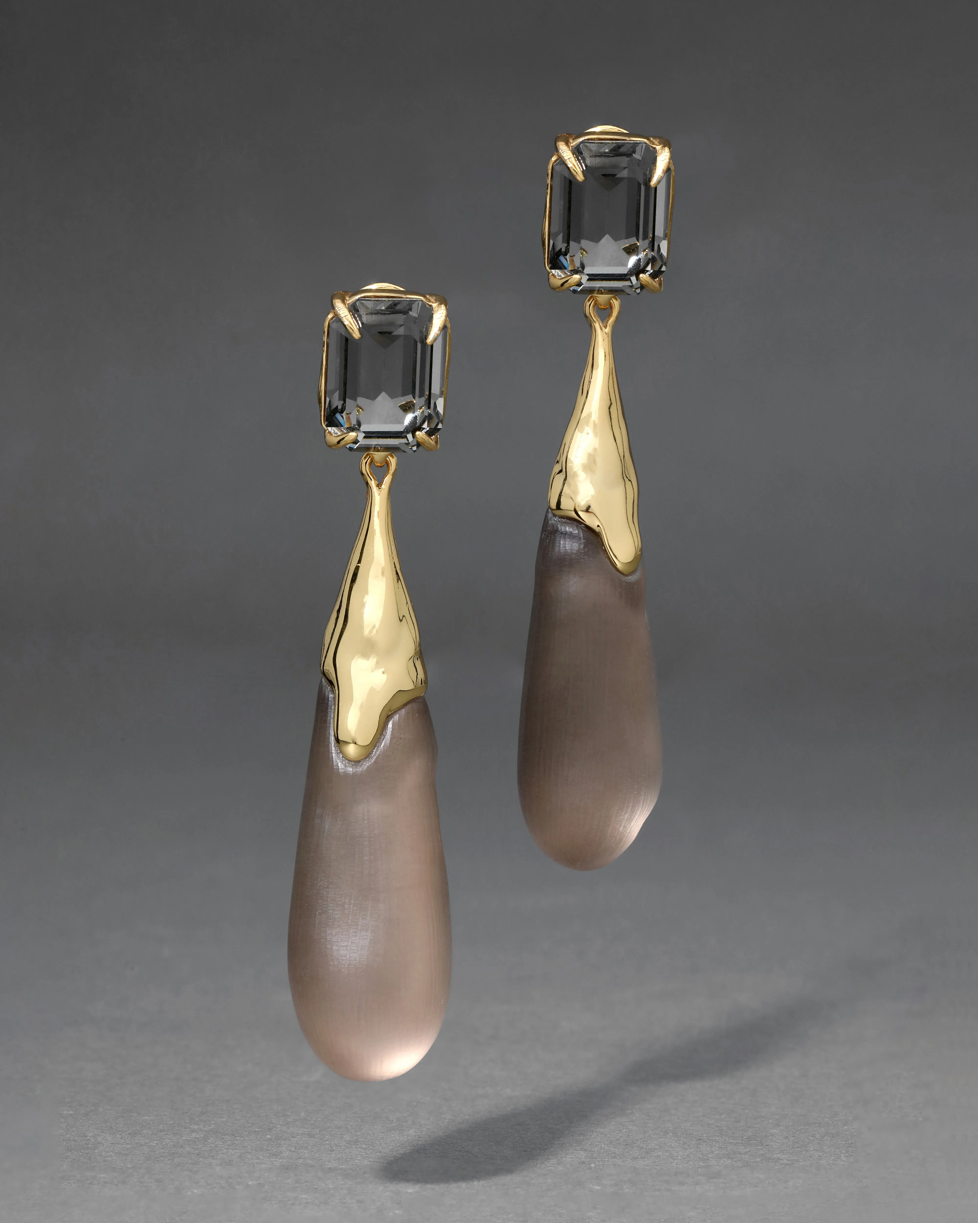 Bonbon Crystal Large Teardrop Earring- Chocolate sold by Alexis Bittar