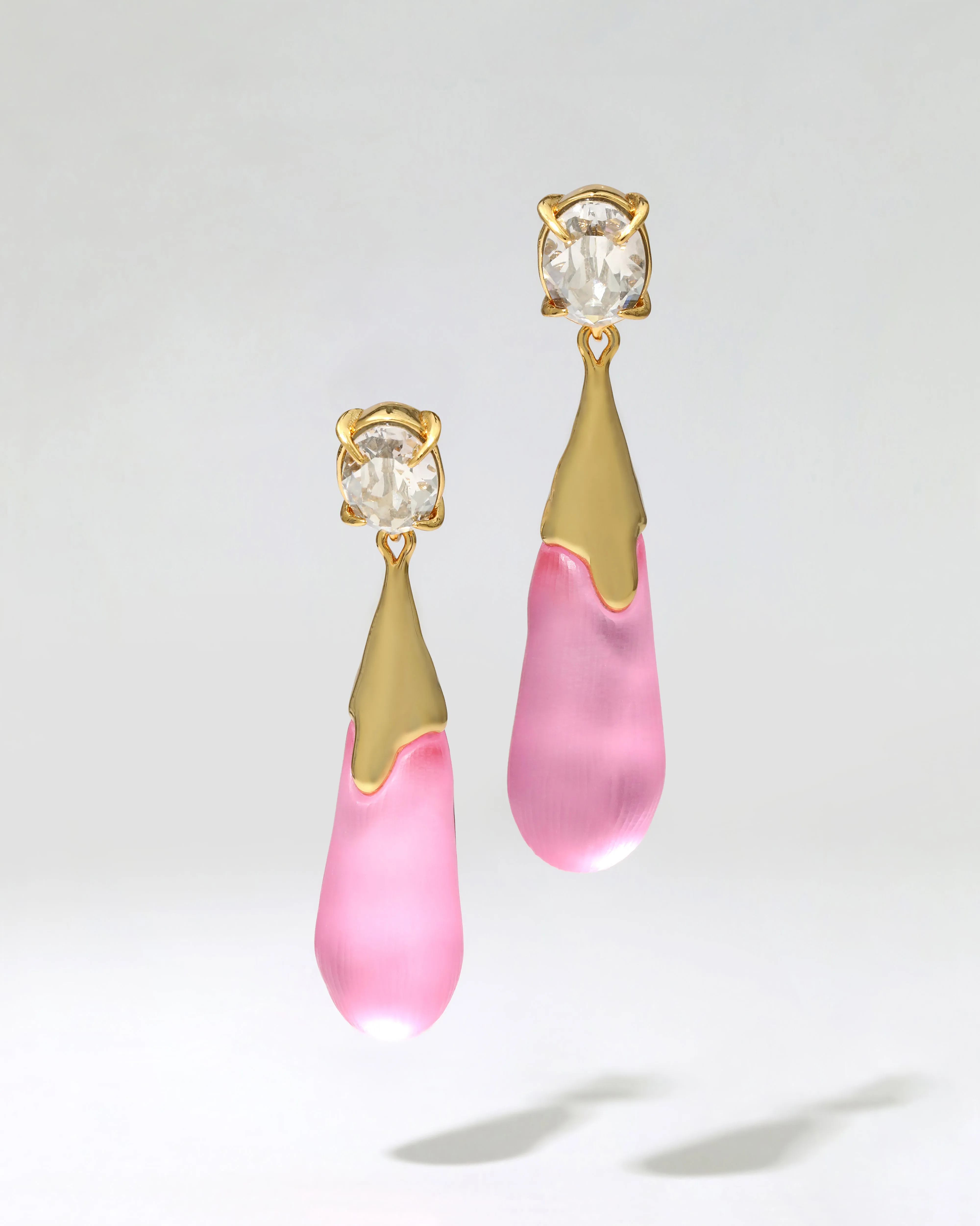 Bonbon Crystal Small Teardrop Earring- Candy Pink sold by Alexis Bittar product image thumbnail 2