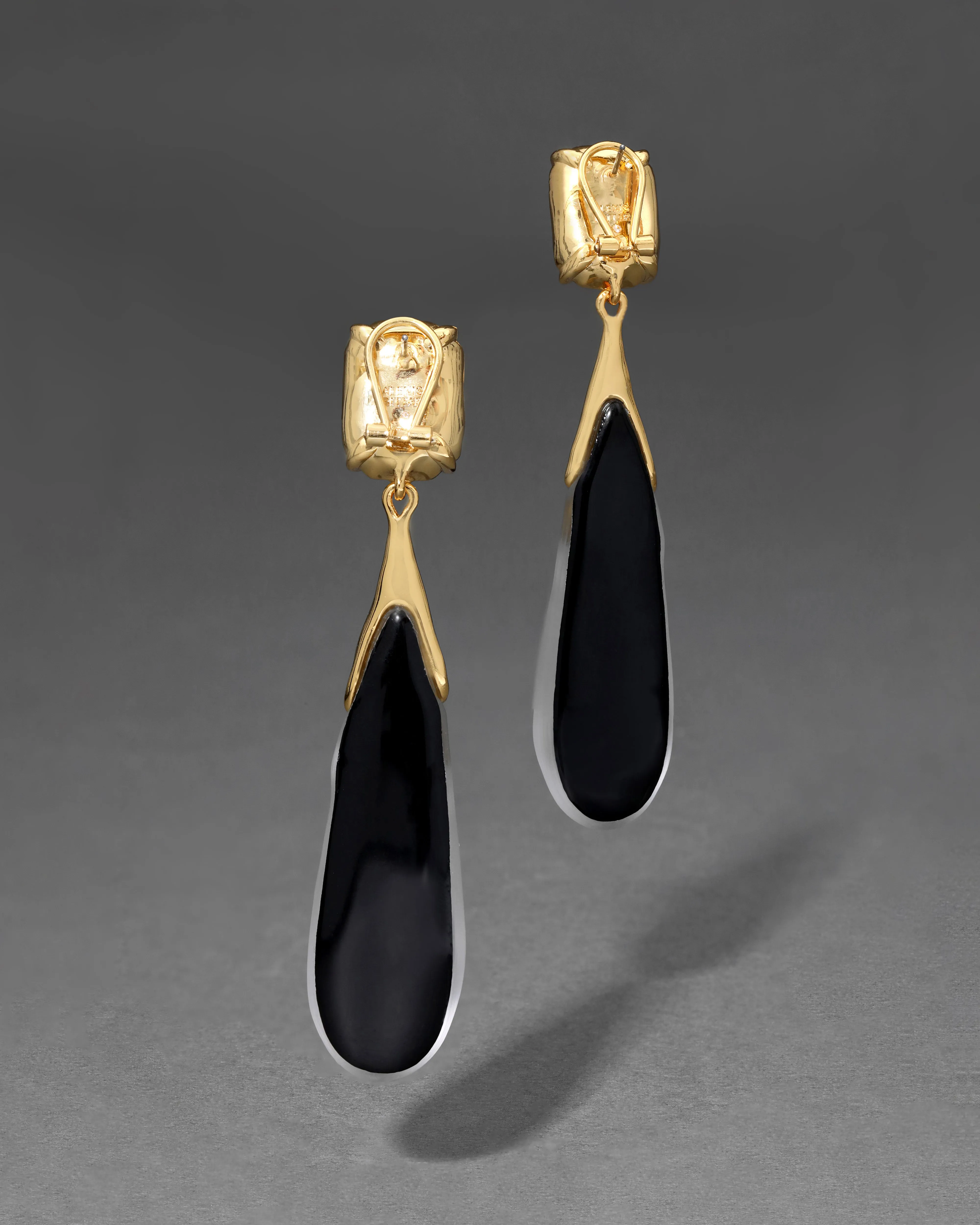 Bonbon Crystal Large Teardrop Earring- Pewter sold by Alexis Bittar product image thumbnail 4