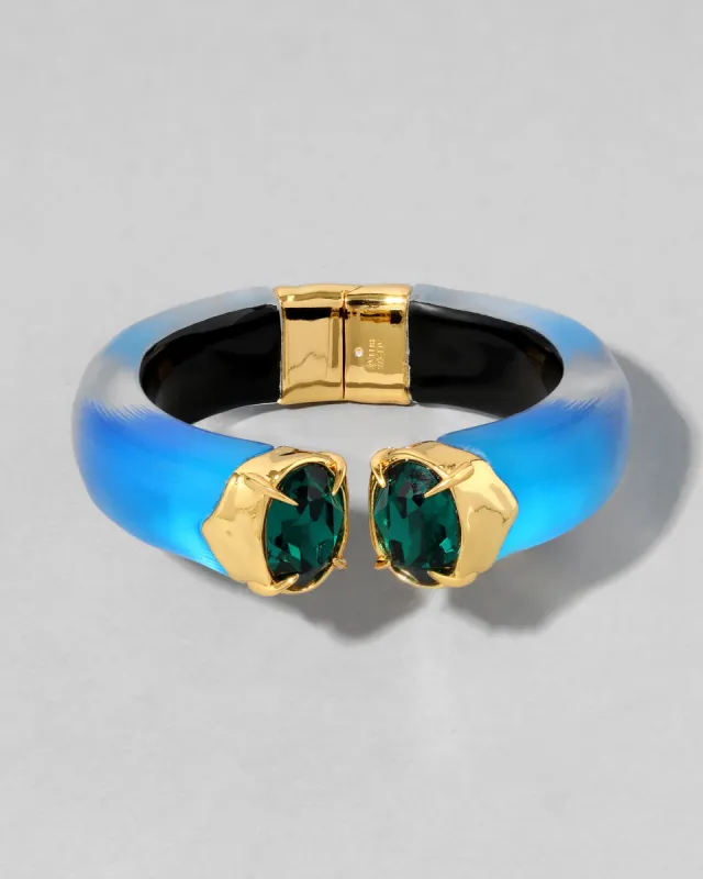 Bonbon Crystal Lucite Hinge Bracelet- Cerulean sold by Alexis Bittar