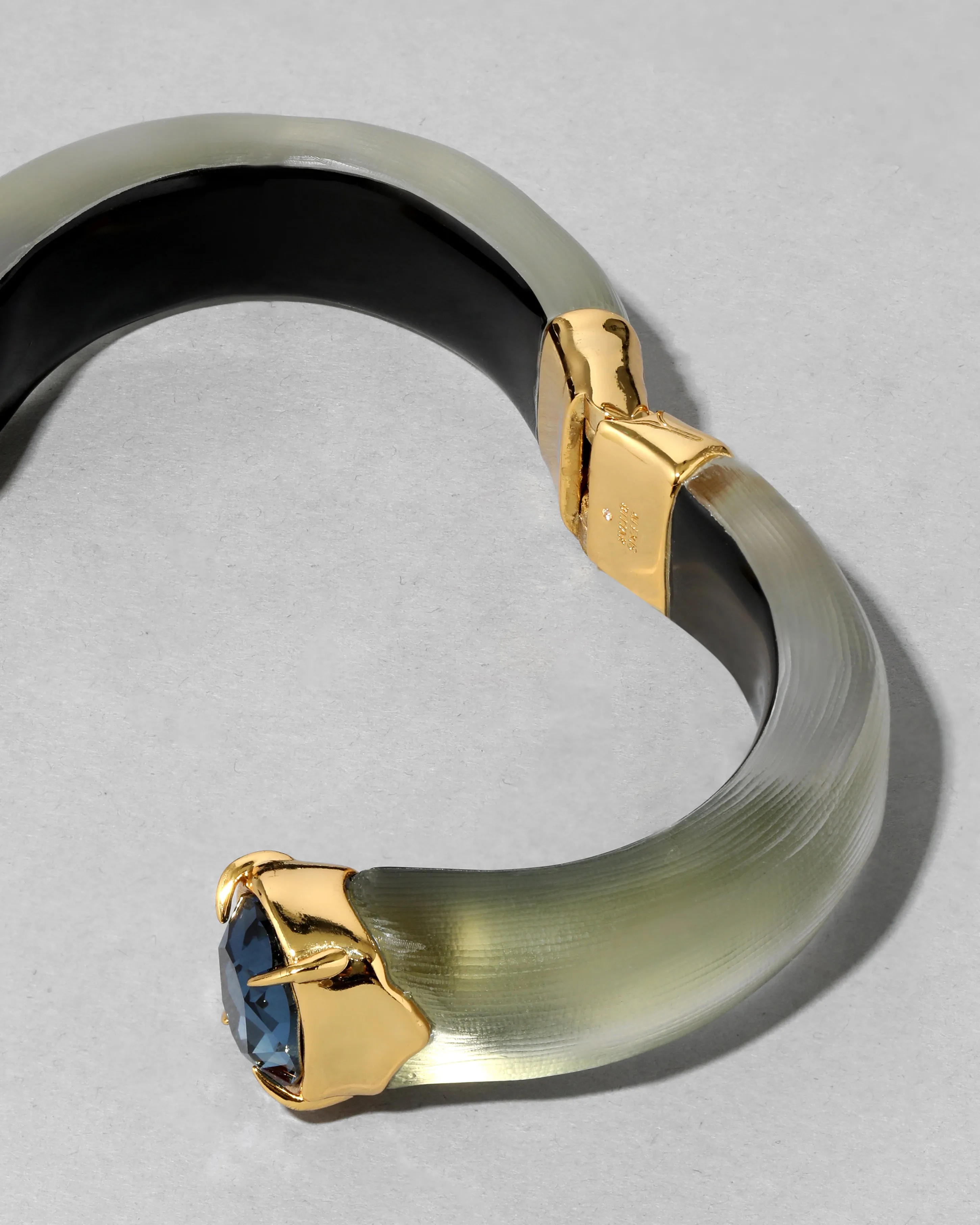 Bonbon Crystal Lucite Hinge Bracelet- Sage sold by Alexis Bittar product image thumbnail 5