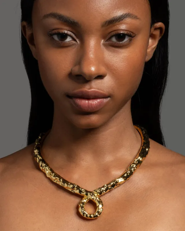 Brut Gold Twisted Collar Necklace sold by Alexis Bittar