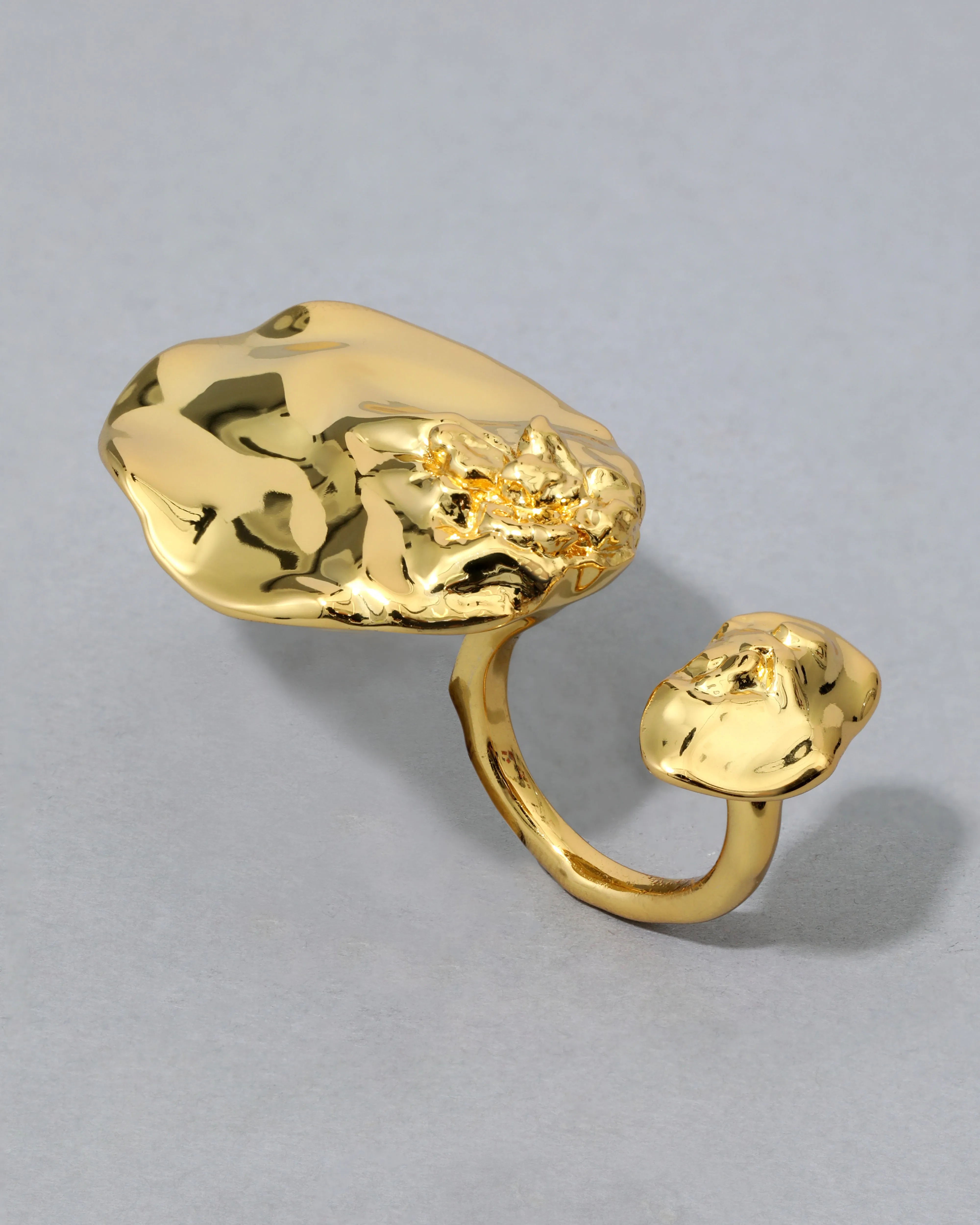 Brut Gold Double Disc Ring sold by Alexis Bittar product image thumbnail 2