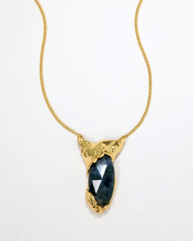 Brut Blue Moss Agate Pendant Necklace sold by Alexis Bittar