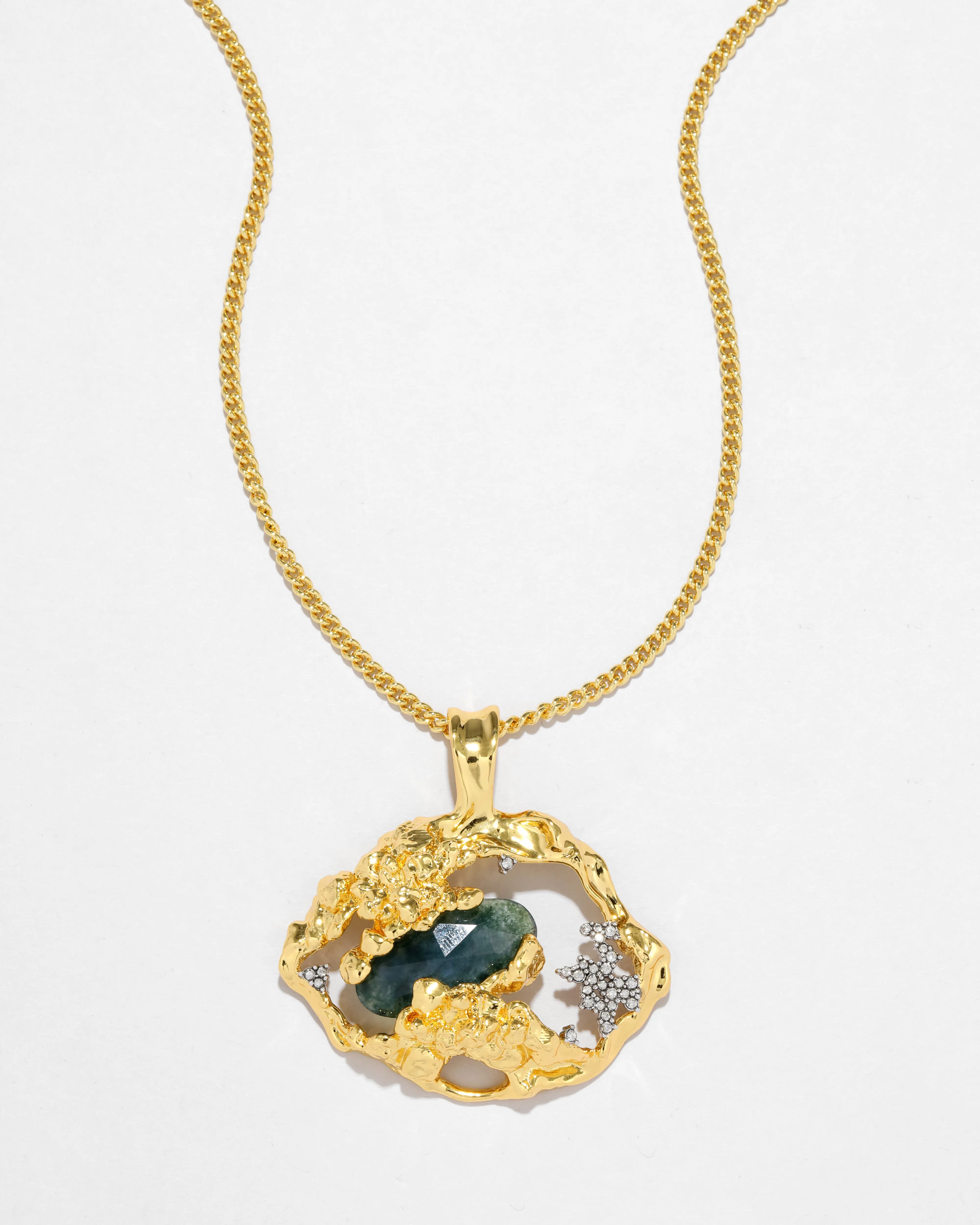 Brut Blue Moss Agate Long Necklace sold by Alexis Bittar product image thumbnail 2