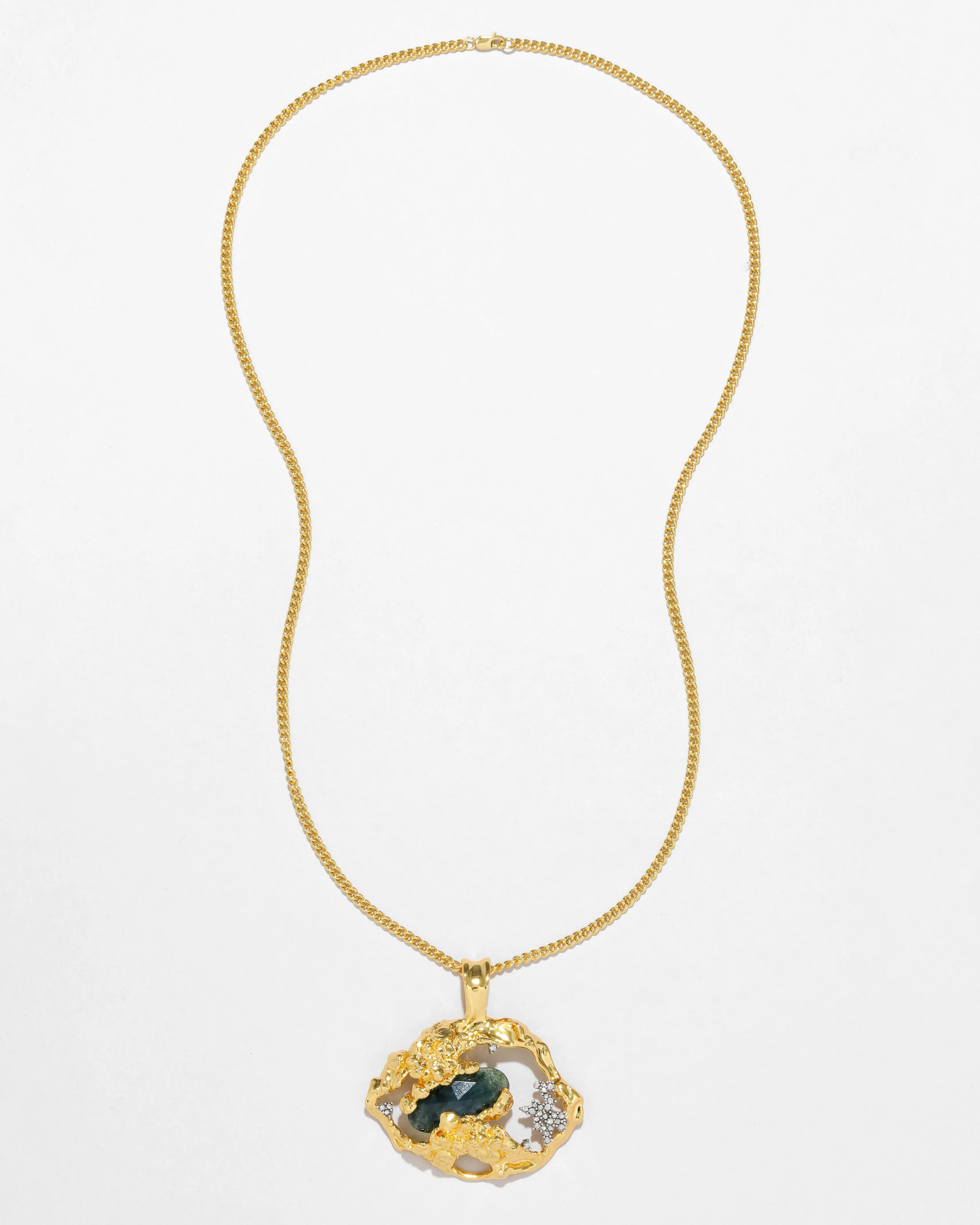 Brut Blue Moss Agate Long Necklace sold by Alexis Bittar product image thumbnail 3
