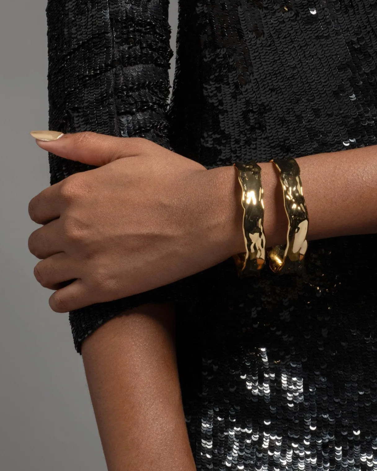 Brut Gold Strap Bangle Bracelet sold by Alexis Bittar product image thumbnail 3