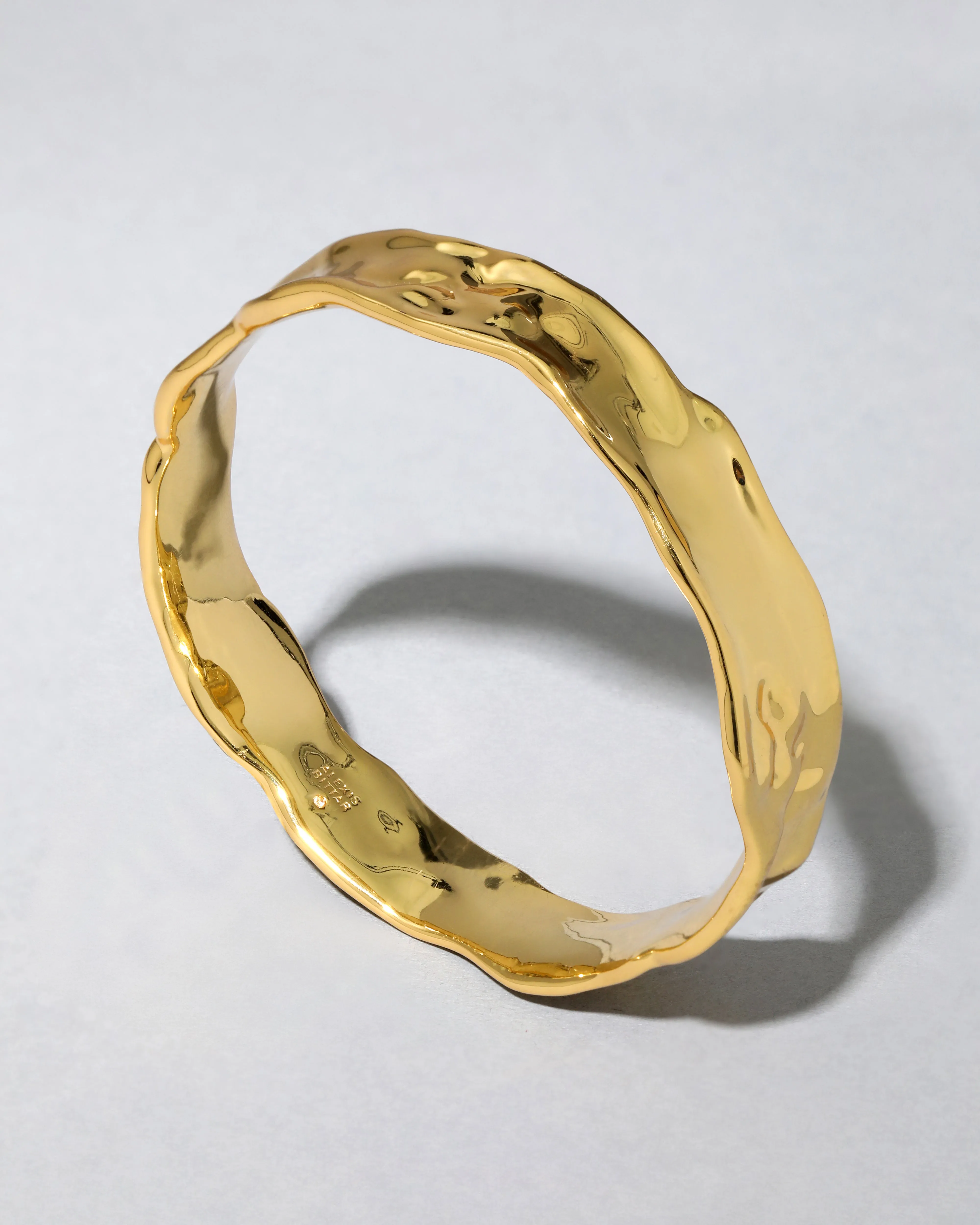Brut Gold Strap Bangle Bracelet sold by Alexis Bittar product image thumbnail 4