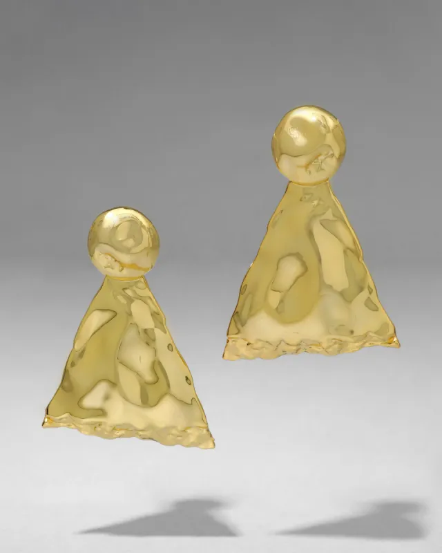 Brut Gold Triangle Post Earring sold by Alexis Bittar