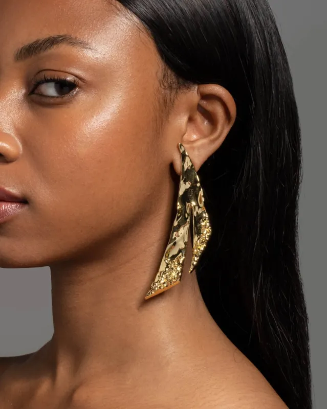 Brut Gold Angular Earring sold by Alexis Bittar